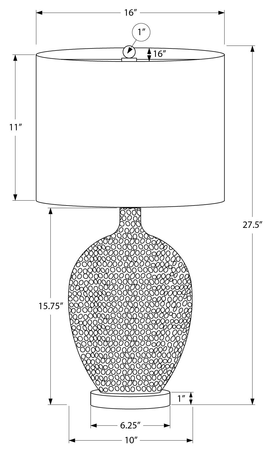 LUMINAIRE - 28"H LAMPE DE TABLE CREME CERAMIQUE / IVOIRE – I 9607.