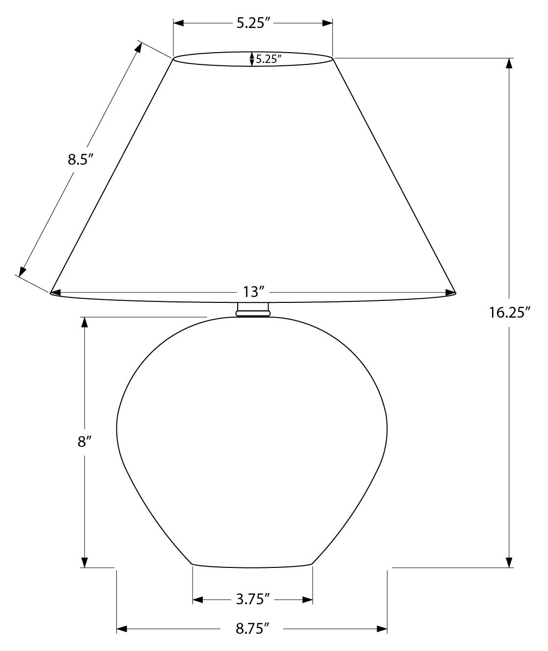 LUMINAIRE - 16"H LAMPE DE TABLE CREME CERAMIQUE / BEIGE – I 9631.