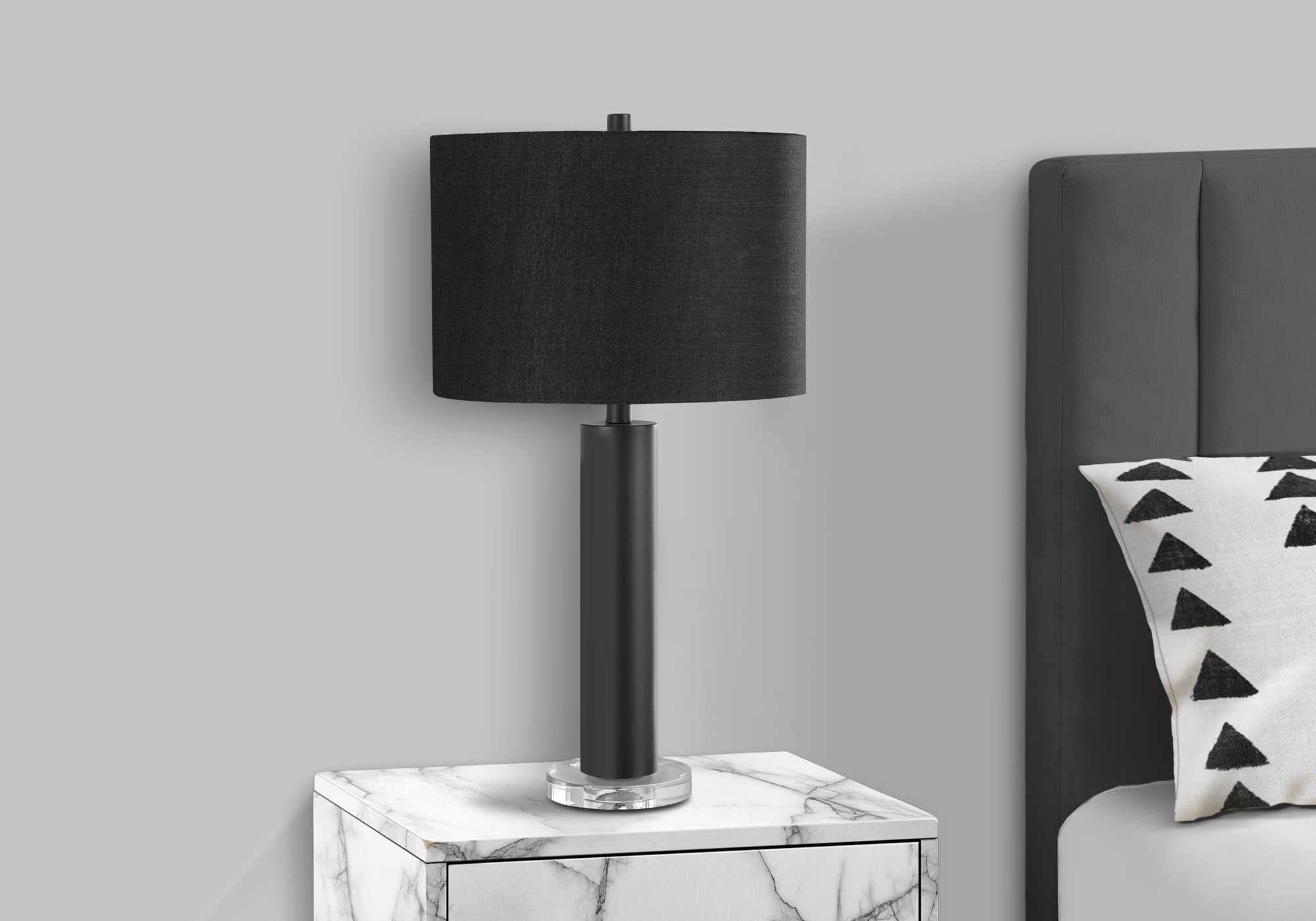 LUMINAIRE - 28"H LAMPE DE TABLE NOIR METAL / NOIR – I 9658.