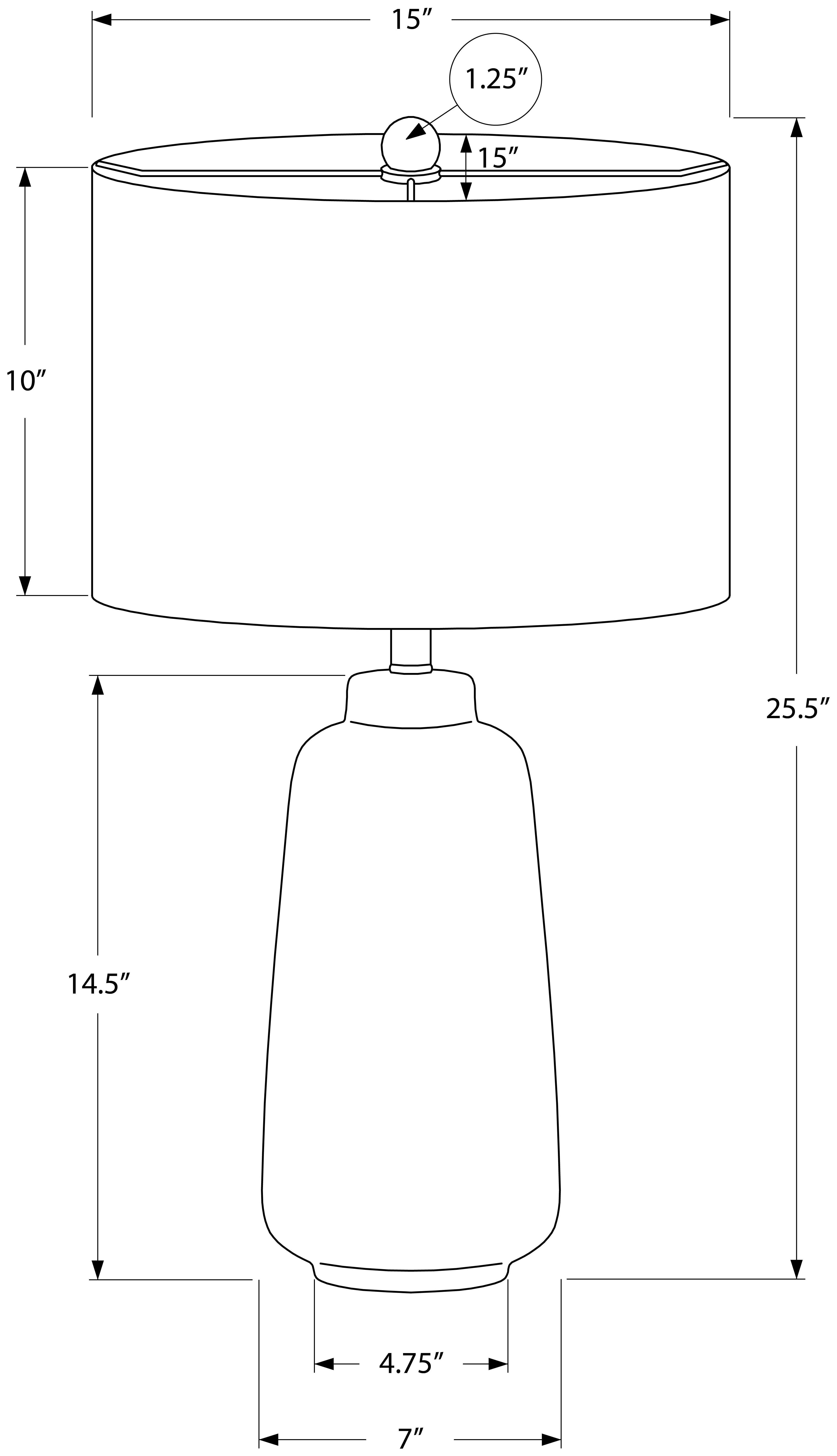 LUMINAIRE - 26"H LAMPE DE TABLE CREME CERAMIQUE / IVOIRE – I 9716.