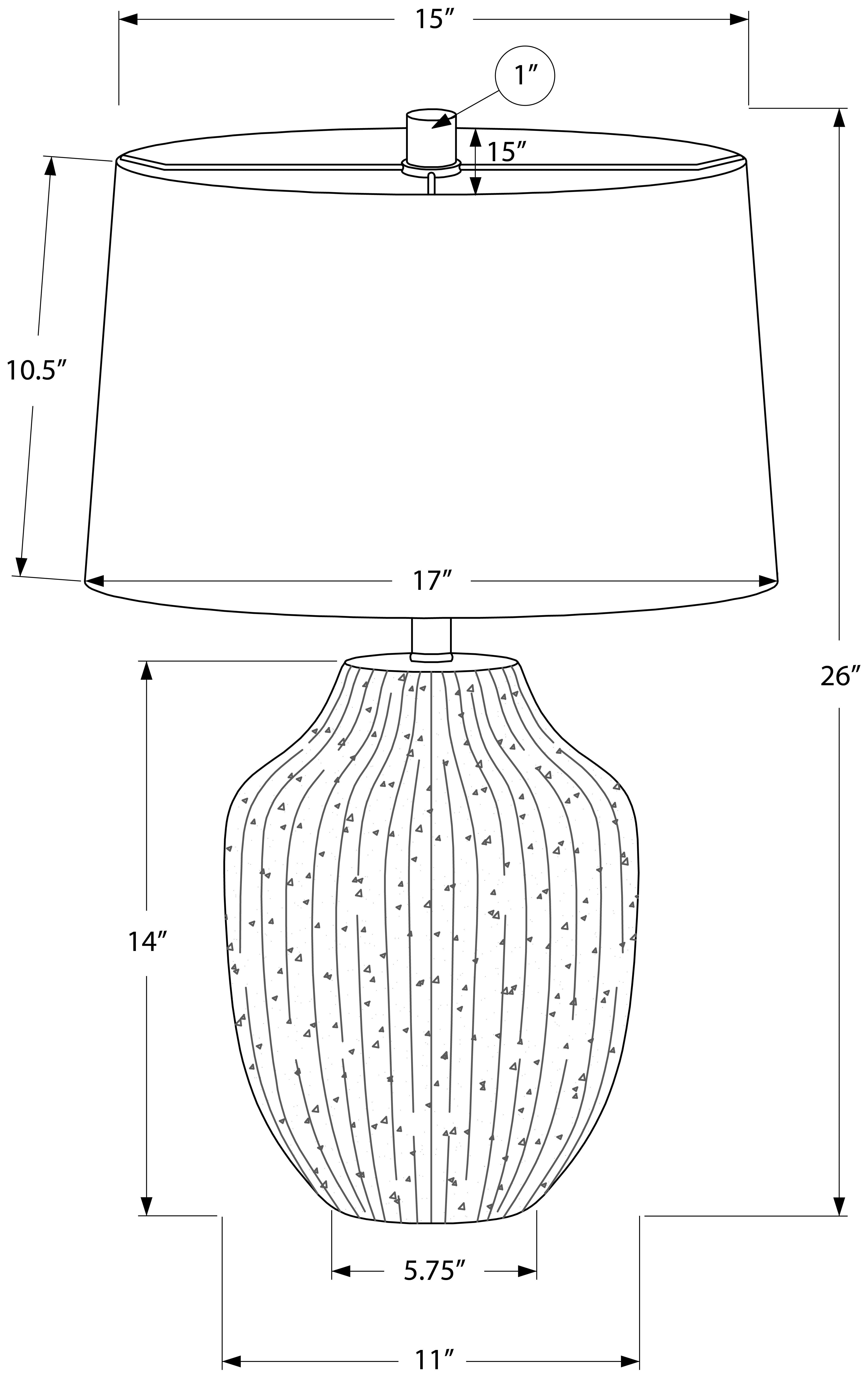 LUMINAIRE - 26"H LAMPE DE TABLE CREME CERAMIQUE / IVOIRE – I 9719.