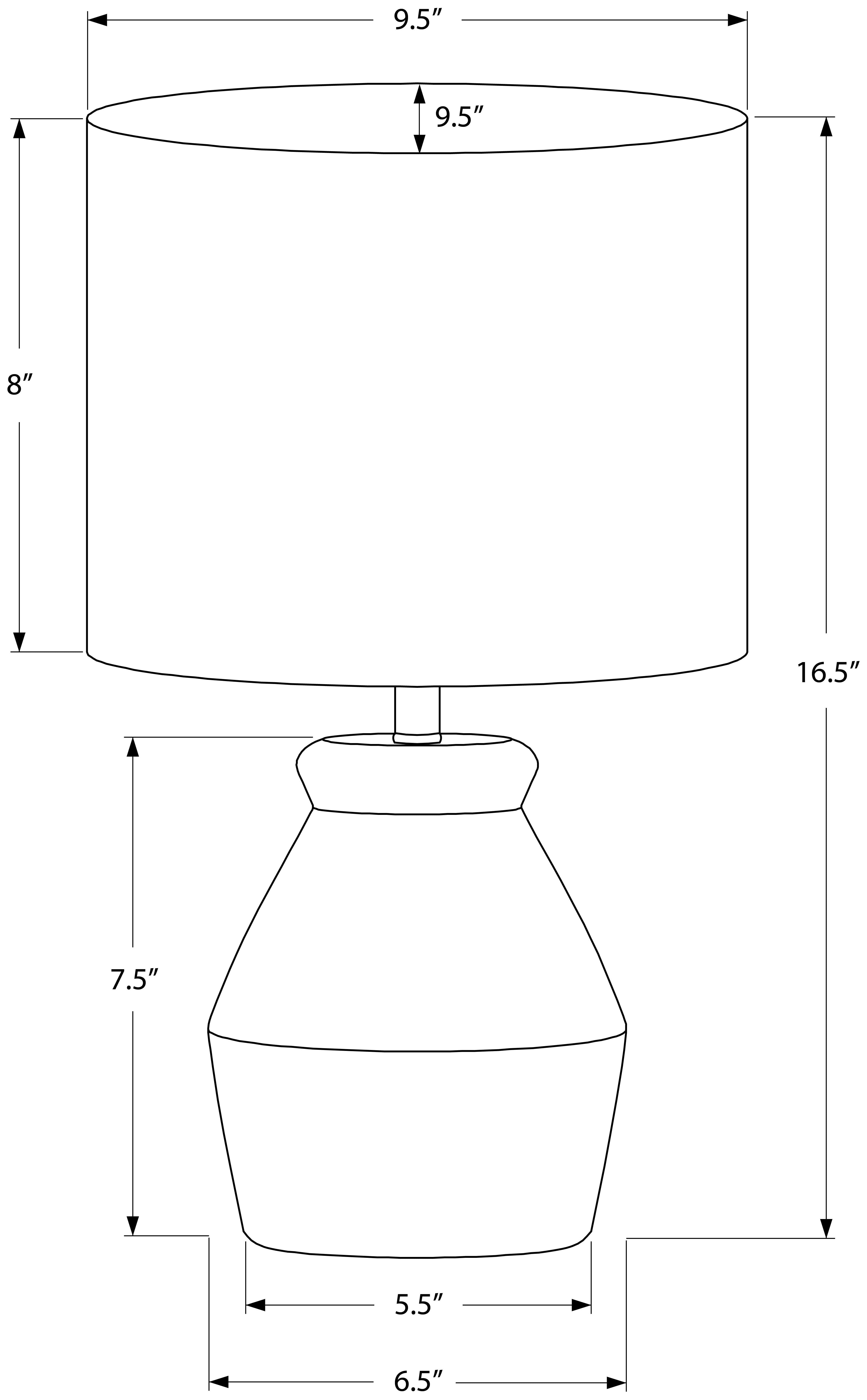 LUMINAIRE - 17"H LAMPE DE TABLE CREME CERAMIQUE / IVOIRE – I 9740.