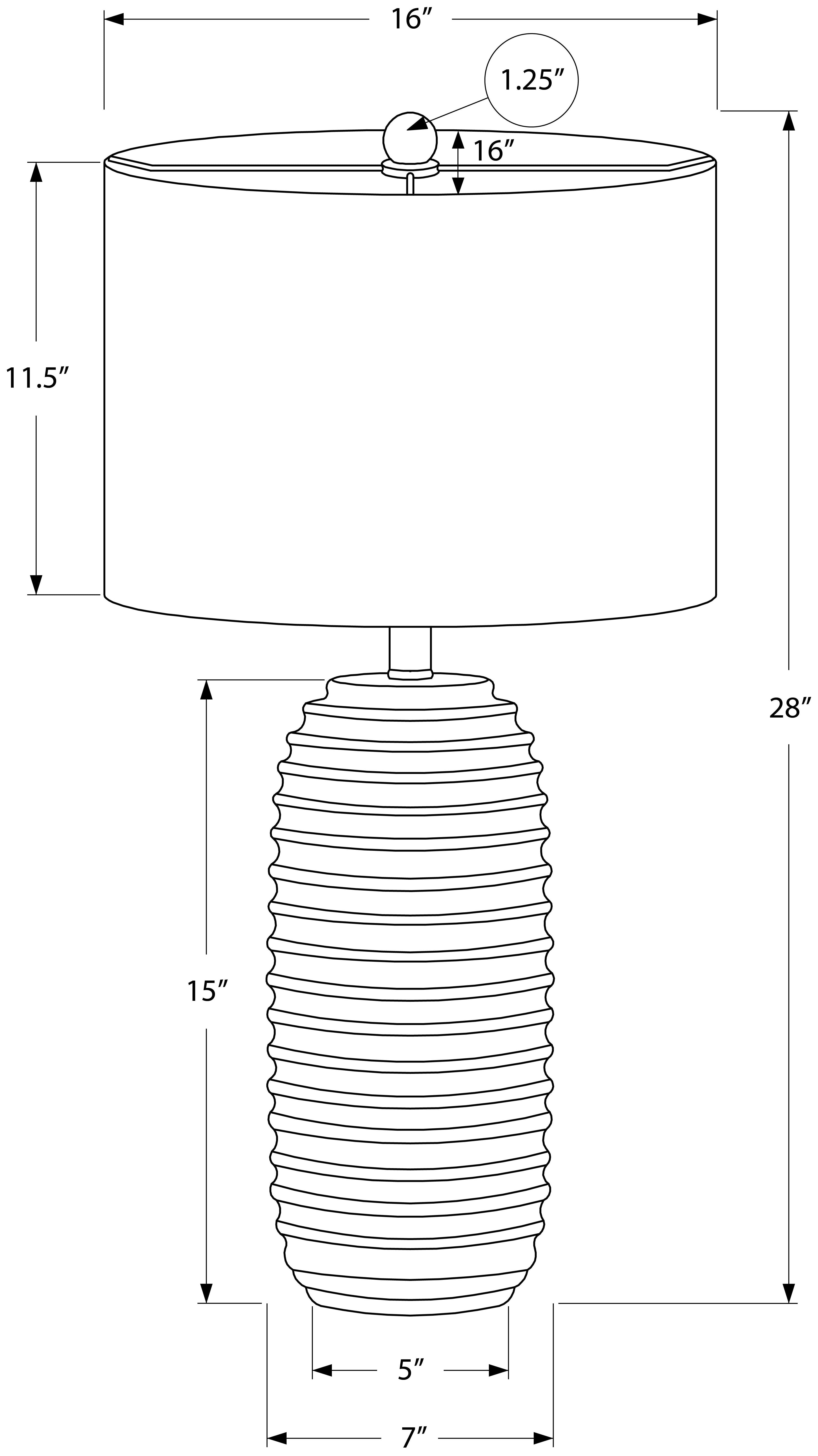 LUMINAIRE - 28"H LAMPE DE TABLE CREME RESINE / IVOIRE – I 9742.