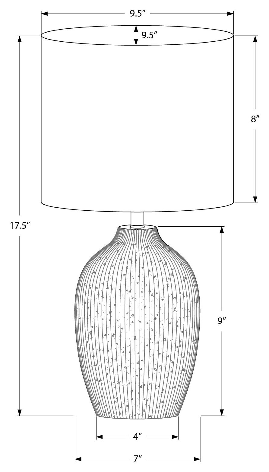 LUMINAIRE - 18"H LAMPE DE TABLE VERT CERAMIQUE / BEIGE – I 9784