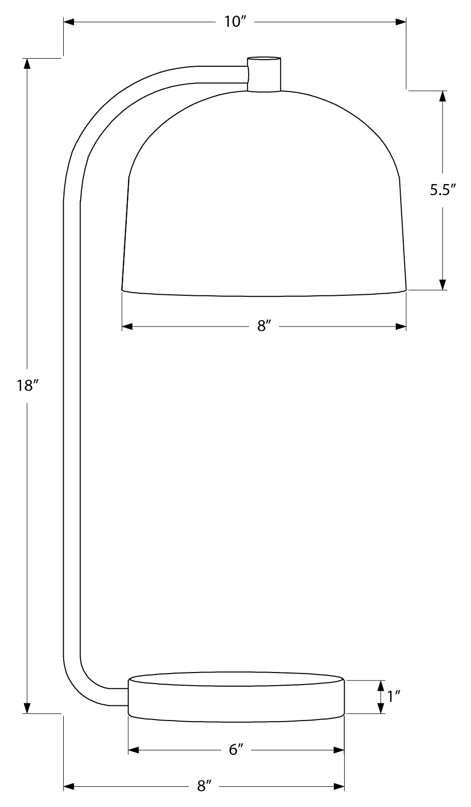 LUMINAIRE - 18"H LAMPE DE TABLE NOIR / ARGENT METAL – I 9955