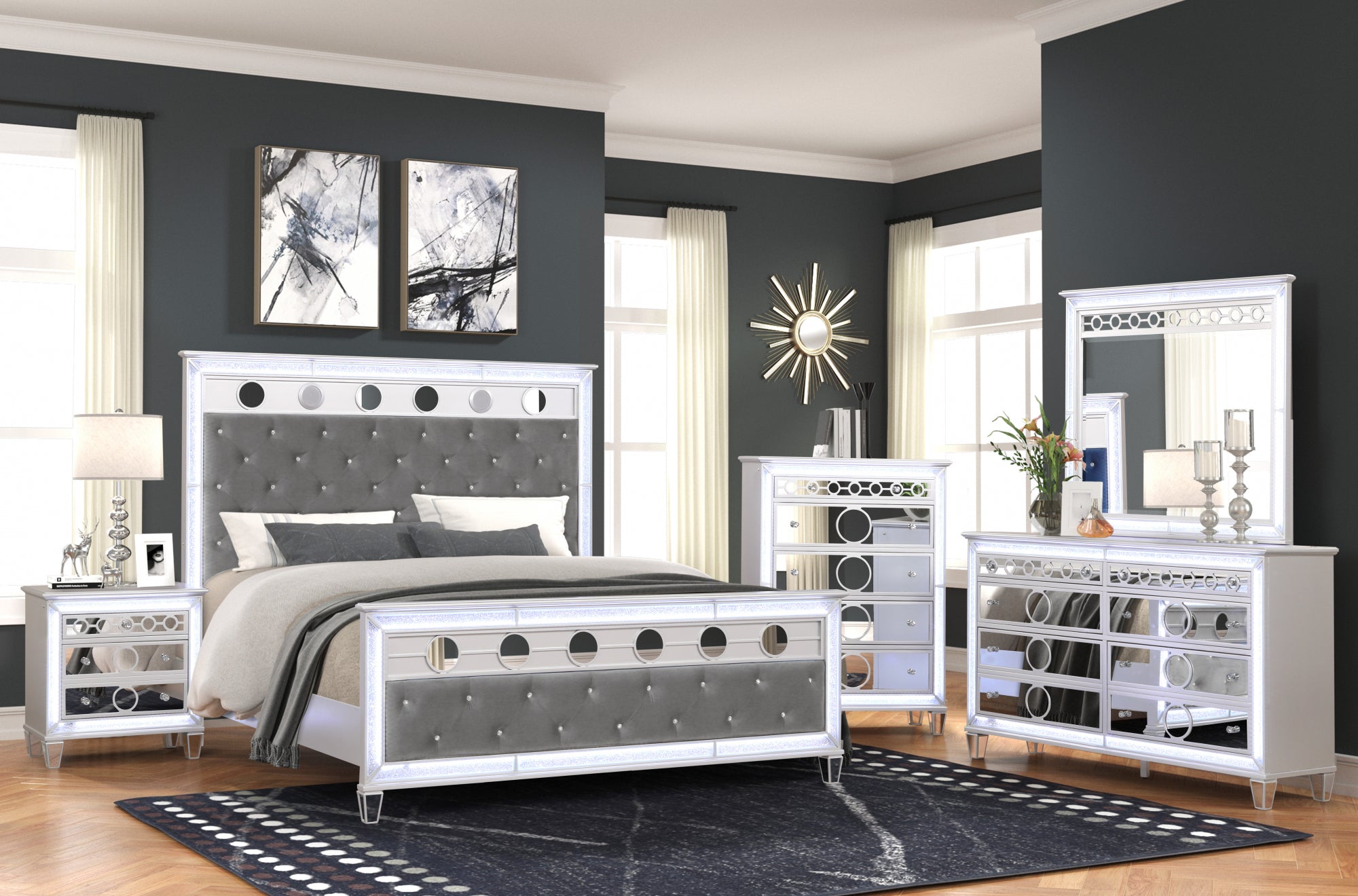 ENSEMBLE DE CHAMBRE MARLOW avec Bluetooth Speakers