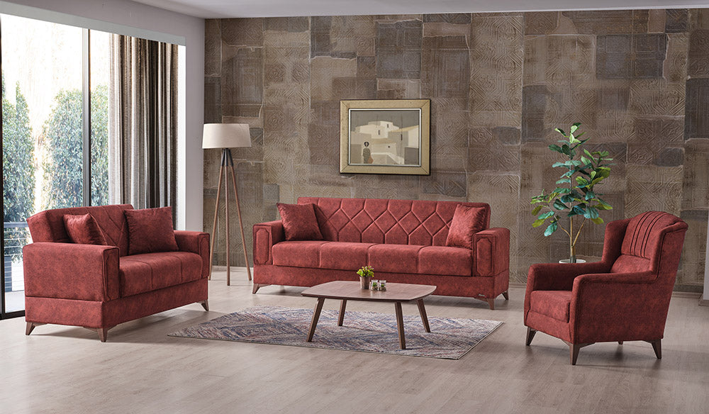 Image of asya sofa set 3 pieces velvet.