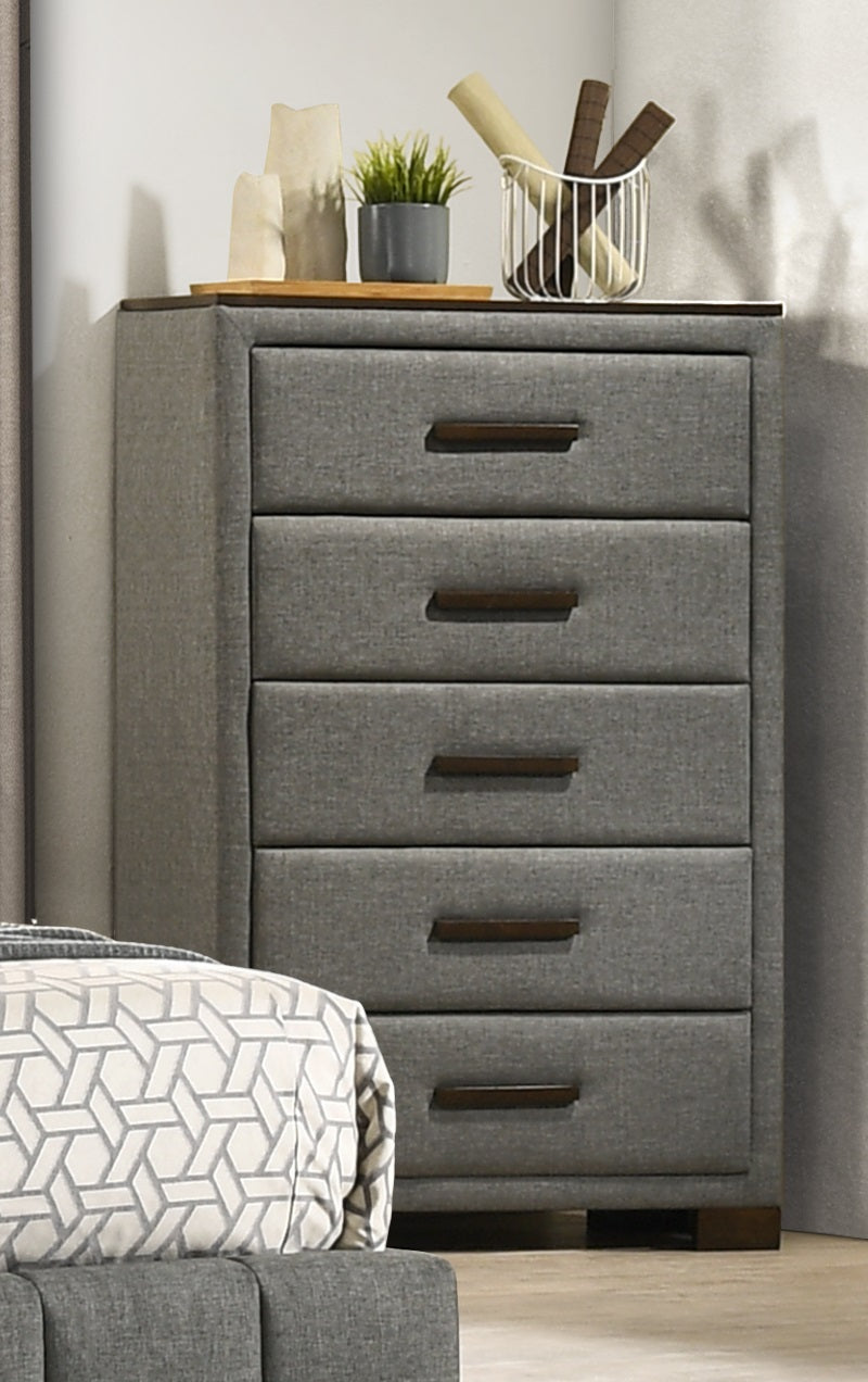 Dylan Grey Channel-Tufted Bedroom Set – Dylan