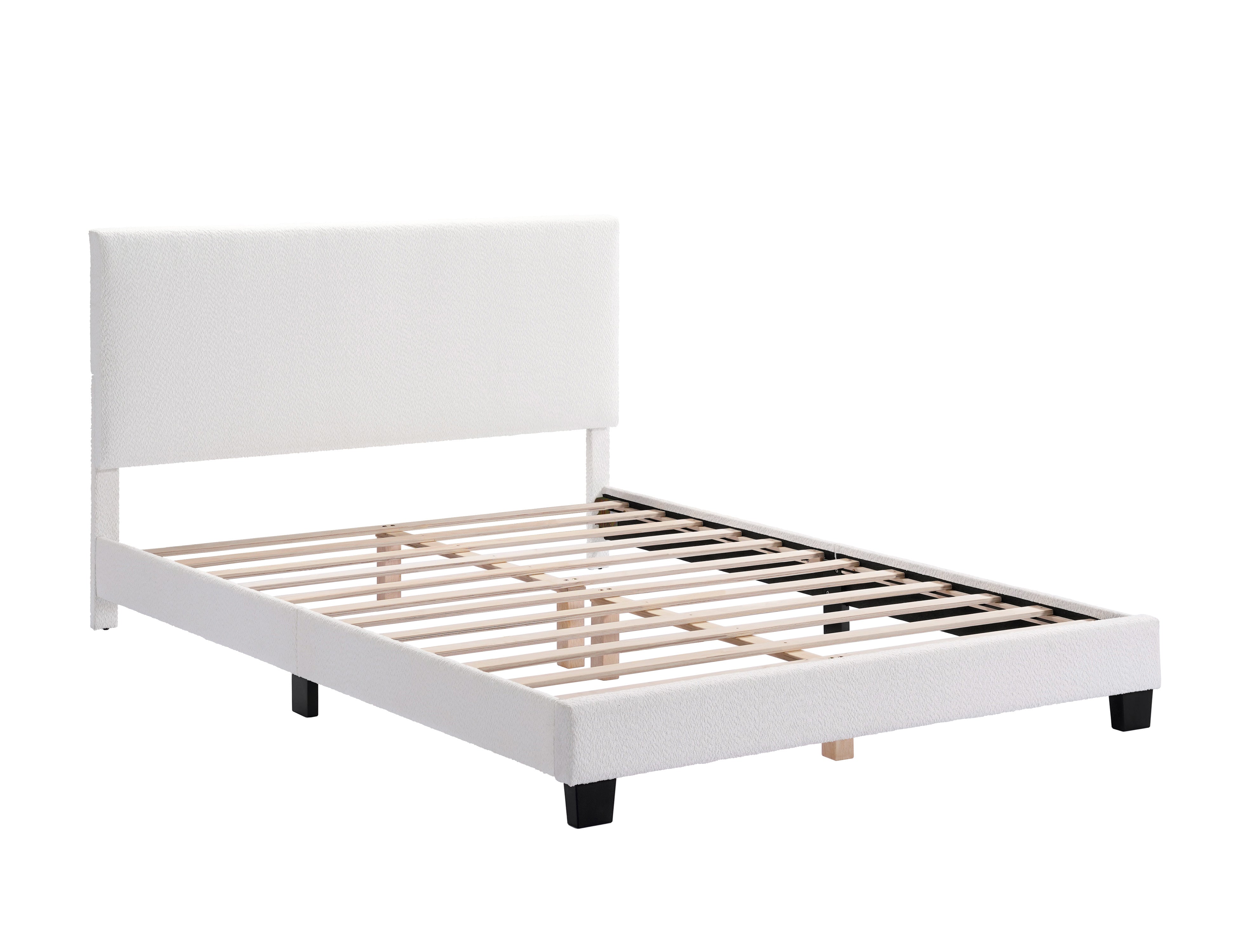 White Tufted Wingback Bed – IF-5582