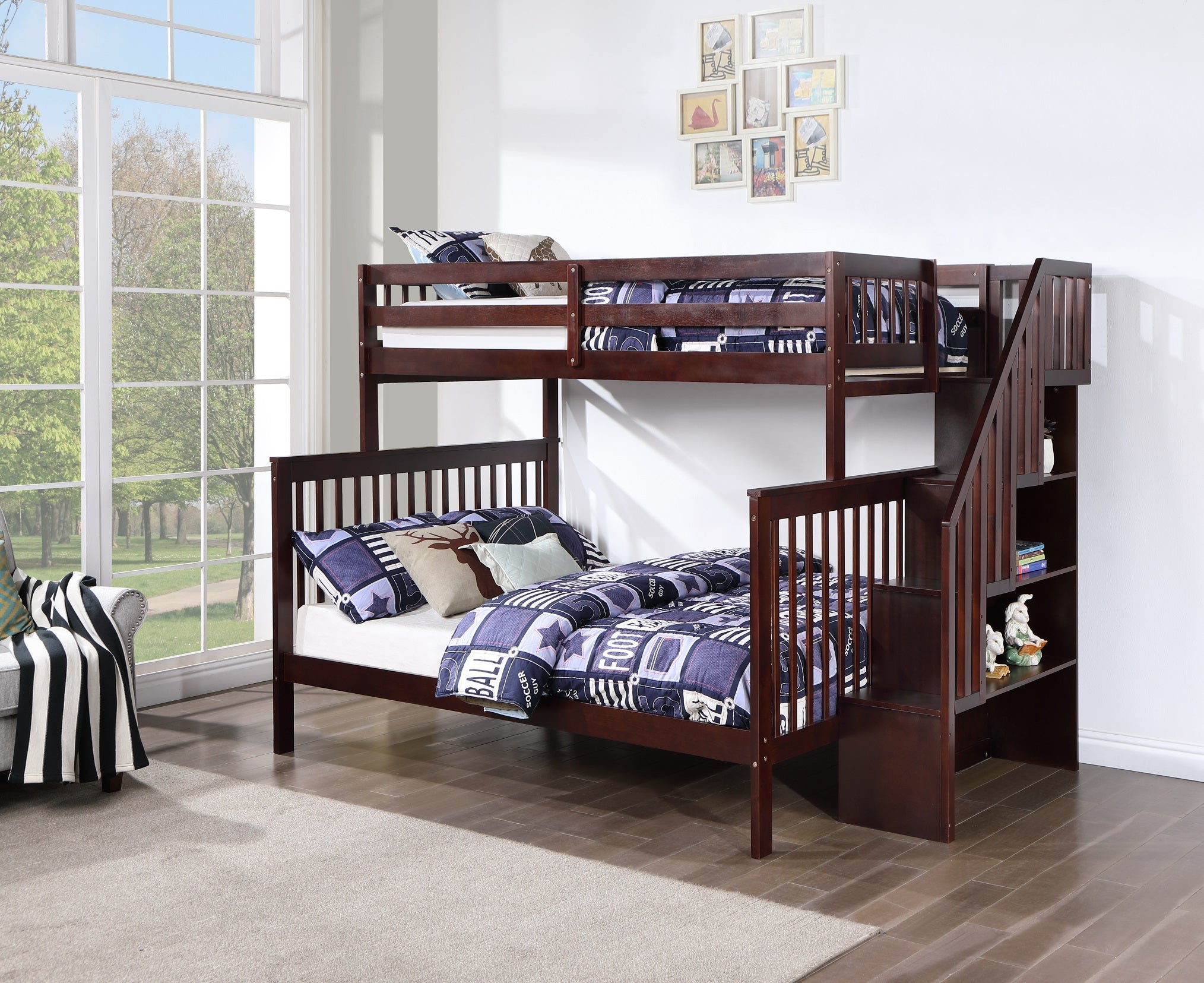 Please note The staircase is Reversible and can be installed on the Left or Right Side Bunk Bed –...