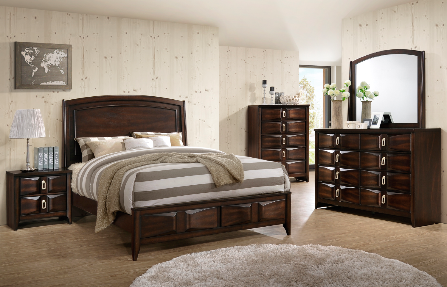Image of roxy bedroom set 8pcs.