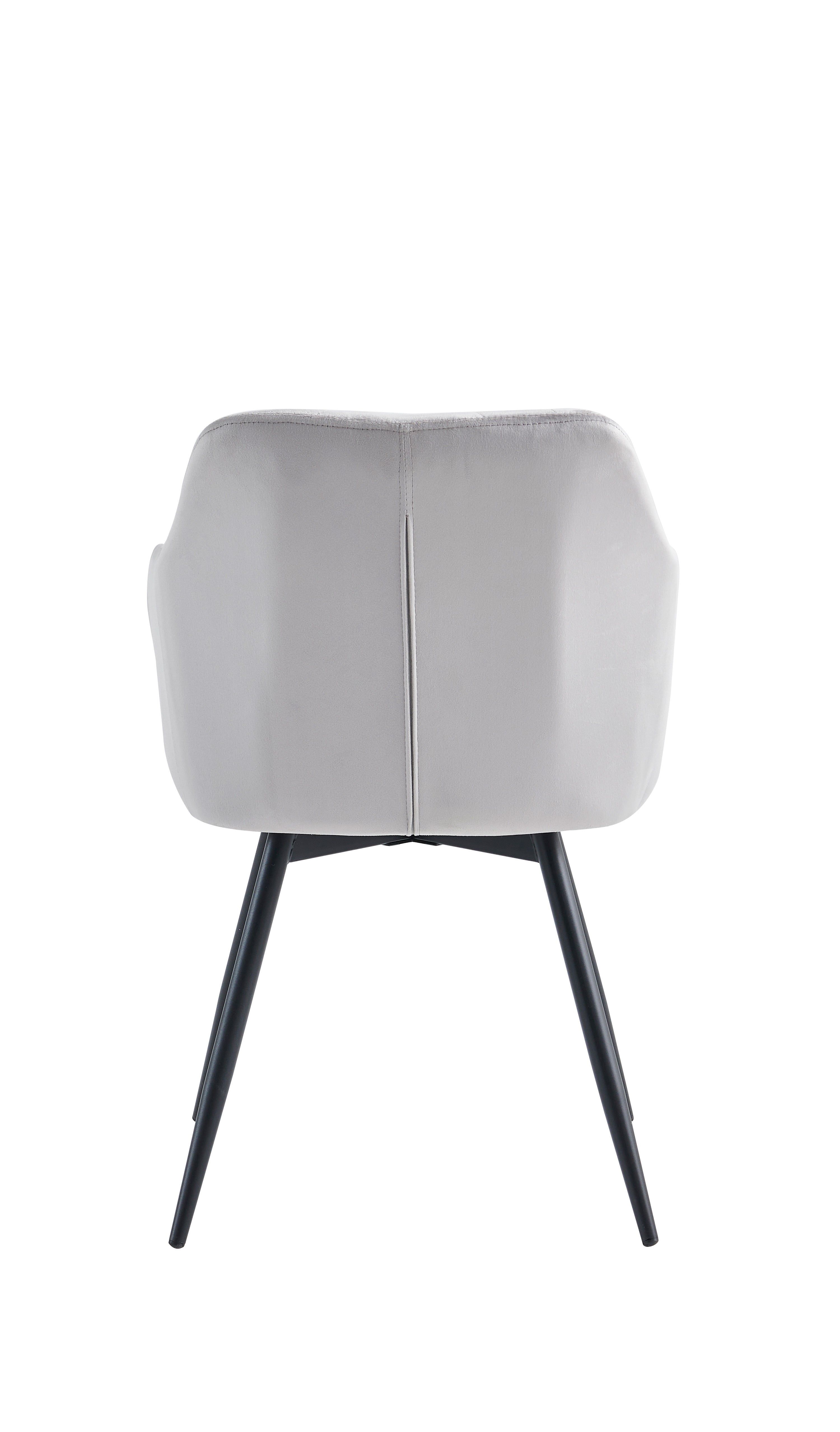 Upholstered in Soft Light Grey Velvet Chair – C-1551