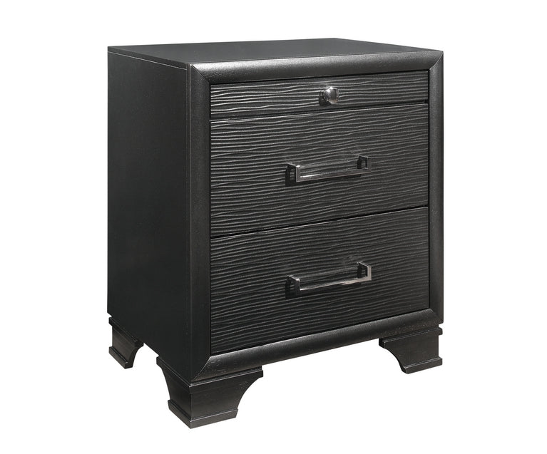 Ava 'Jordyn' Grey Storage Bedroom Set with LED Lighting – Ava - Jordyn (Grey)