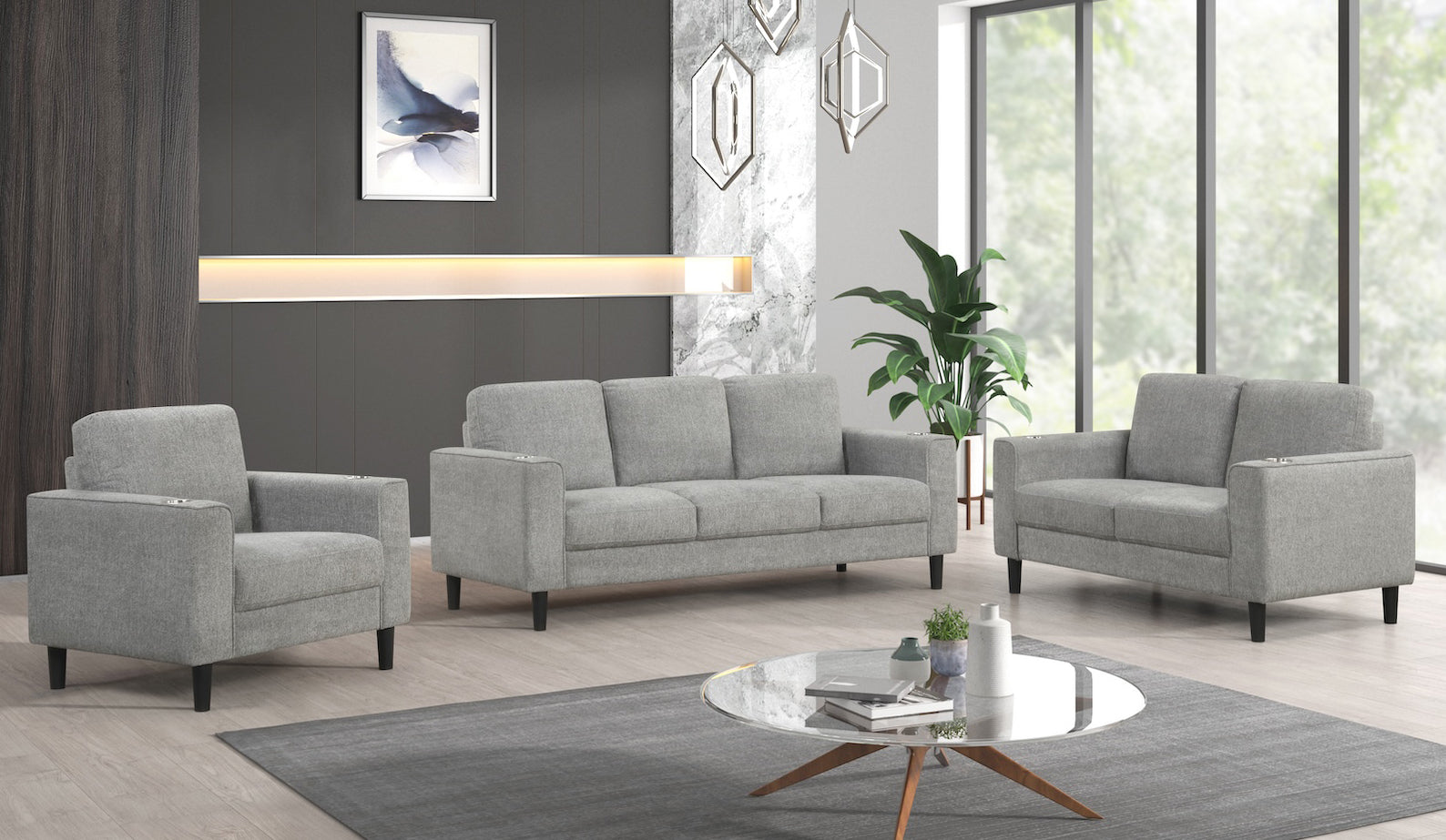 Clean track arms for a sleek, modern profile Sofa – IF-8240