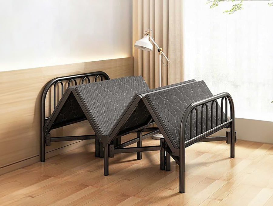 Guest-Ready in Seconds – Easy-fold frame sets up instantly for overnight visitors Folding Bed – I...