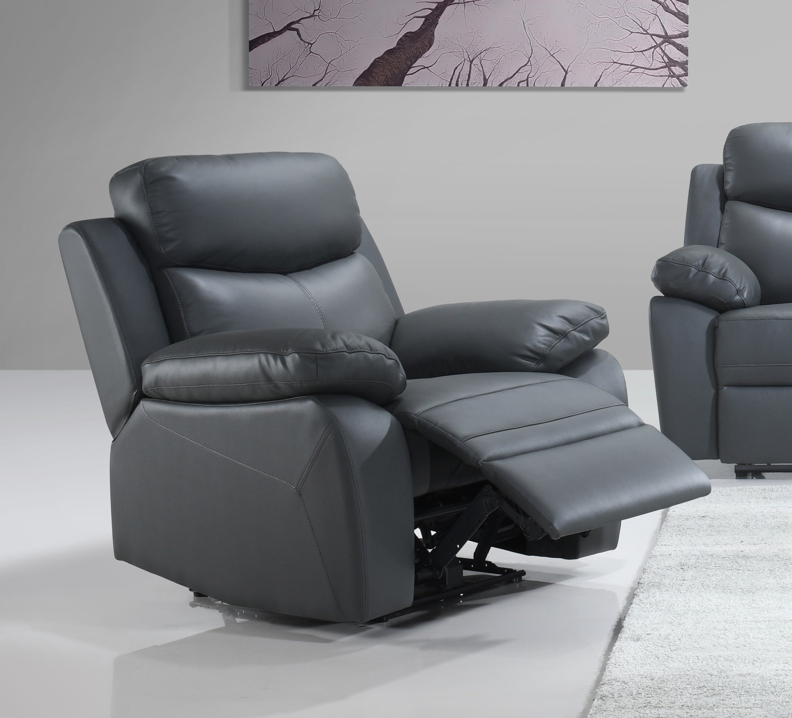 Charcoal Leather Power Reclining Loveseat with Console Recliner / Lift Chair – IF-8121 Recliner