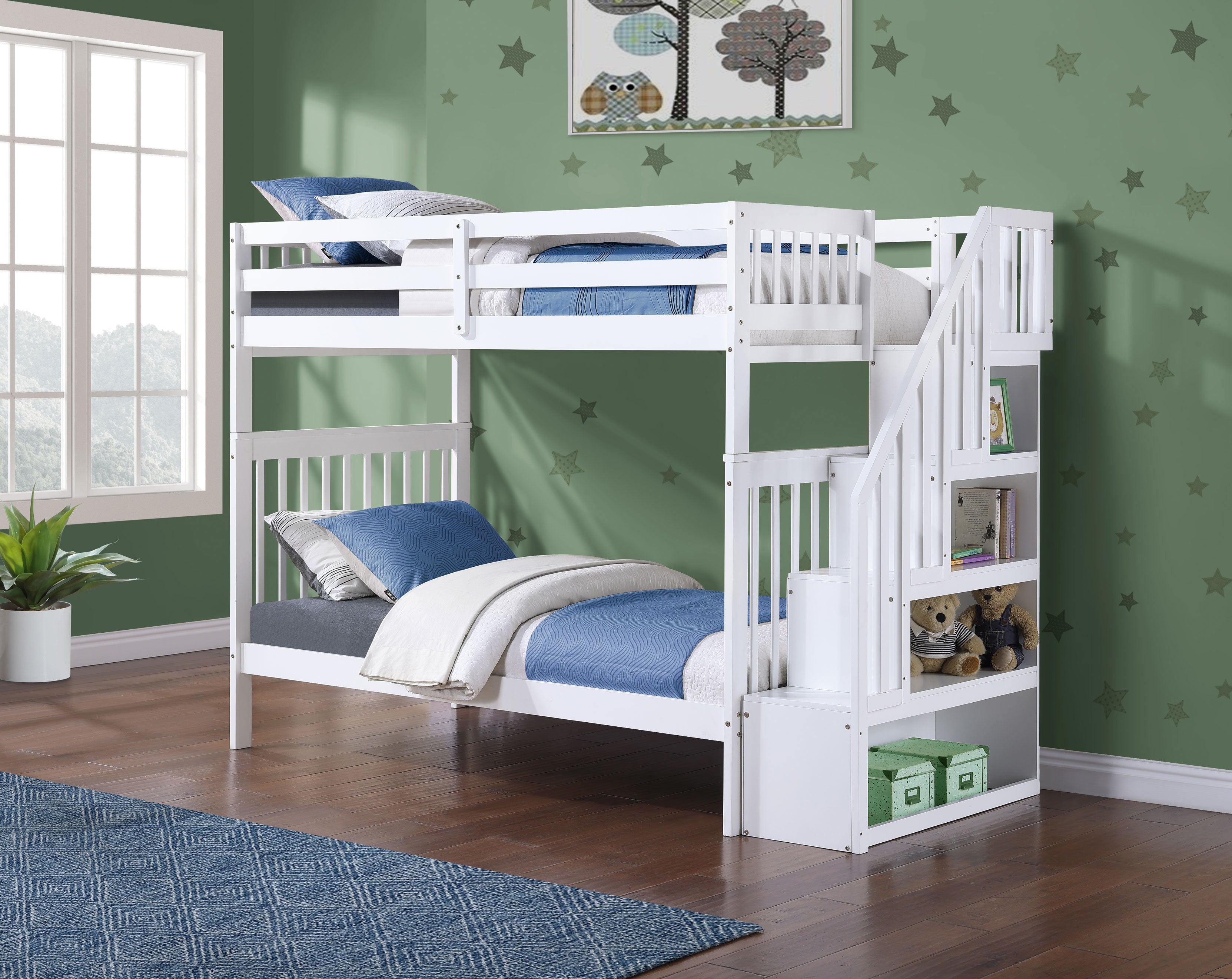 Please note The staircase is Reversible and can be installed on the Left or Right Side Bunk Bed –...