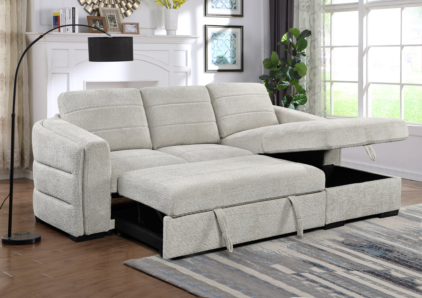 Seat height: 19.5" Sofa Sectional – IF-9086 RHF