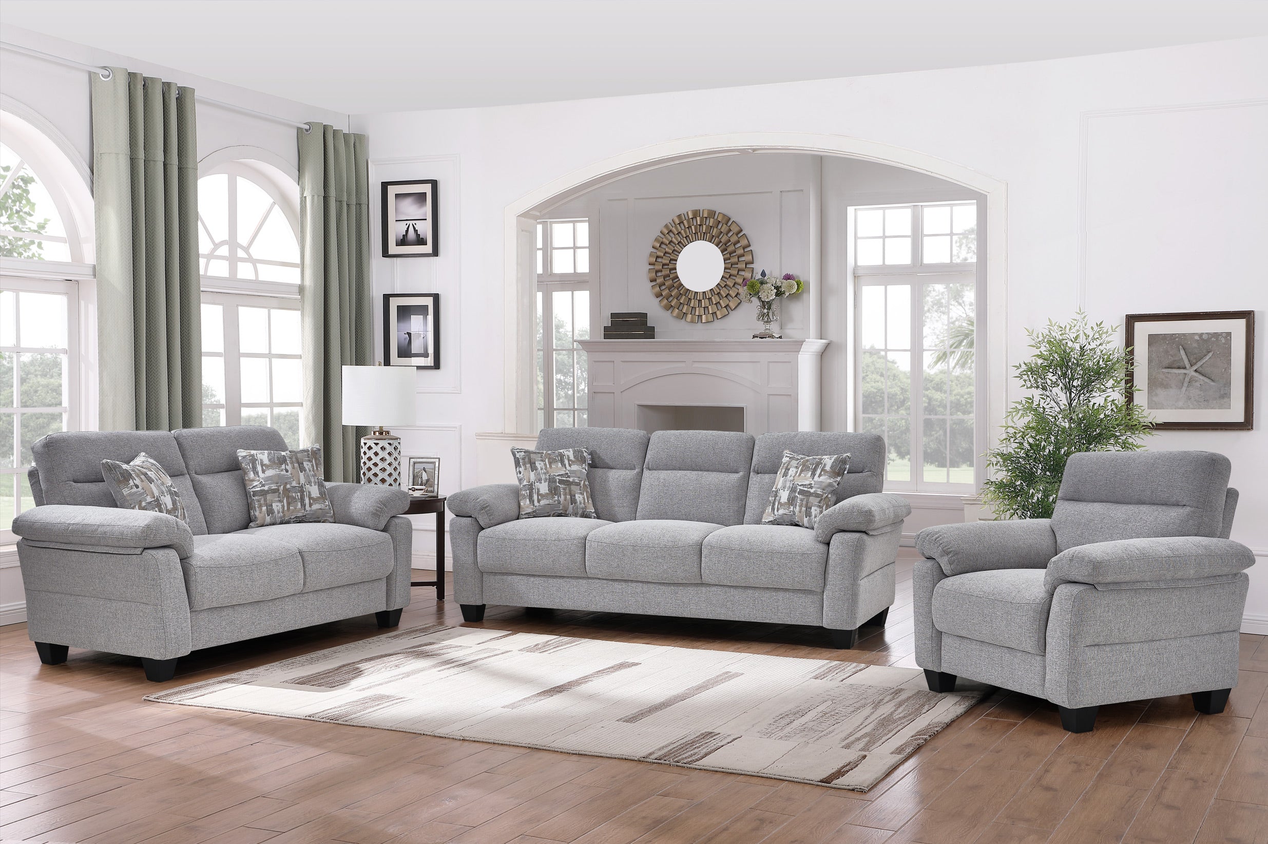 Modern clean-line silhouette with inviting look Sofa – IF-8025