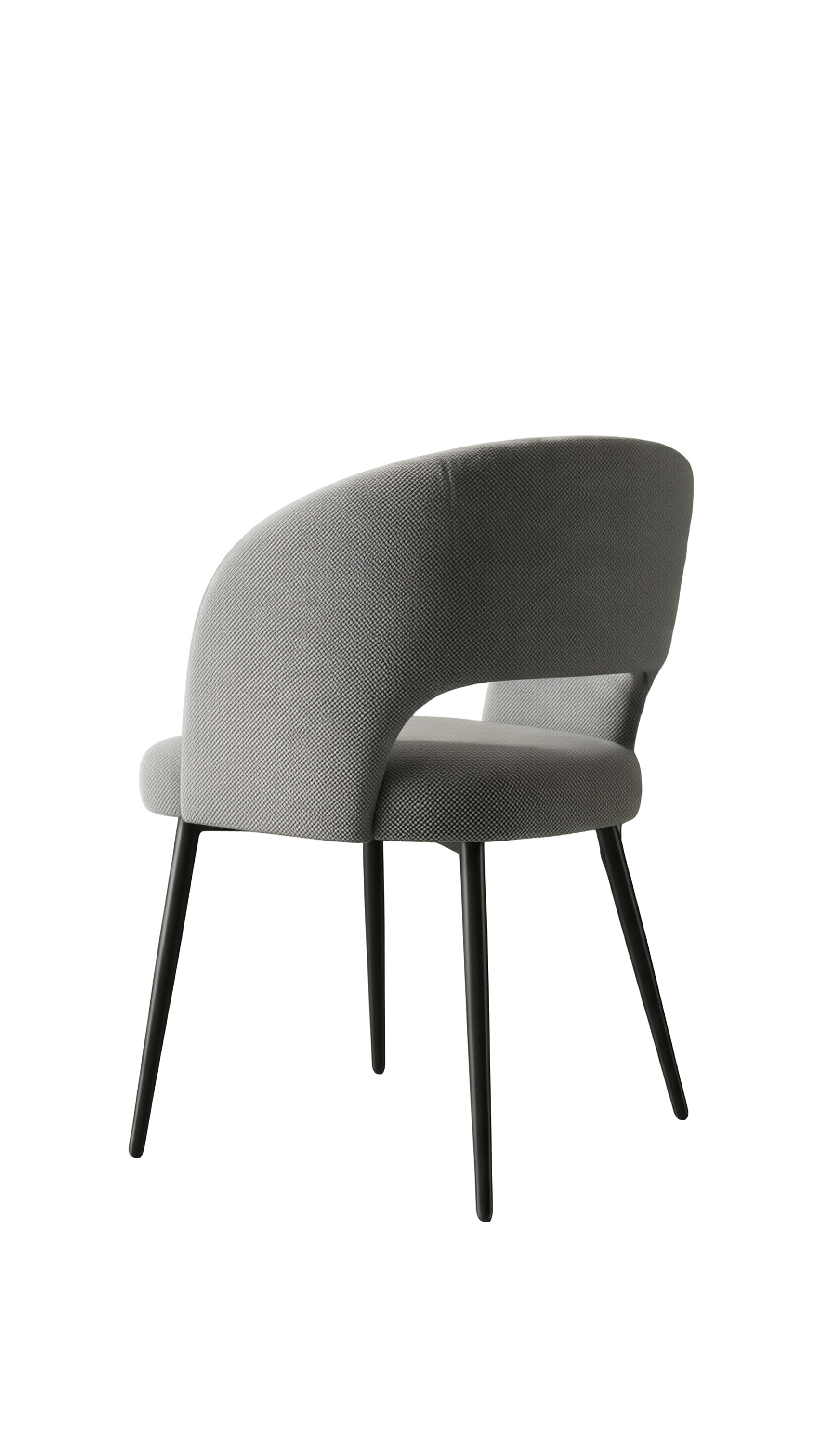 Grey textured fabric upholstery Chair – C-1645