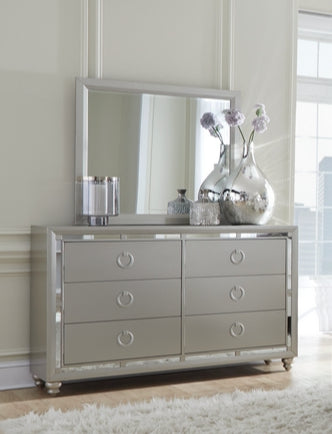 Features 6 Pull-Out Drawers Dresser & Mirror Set – Riley 'Luna' D/M