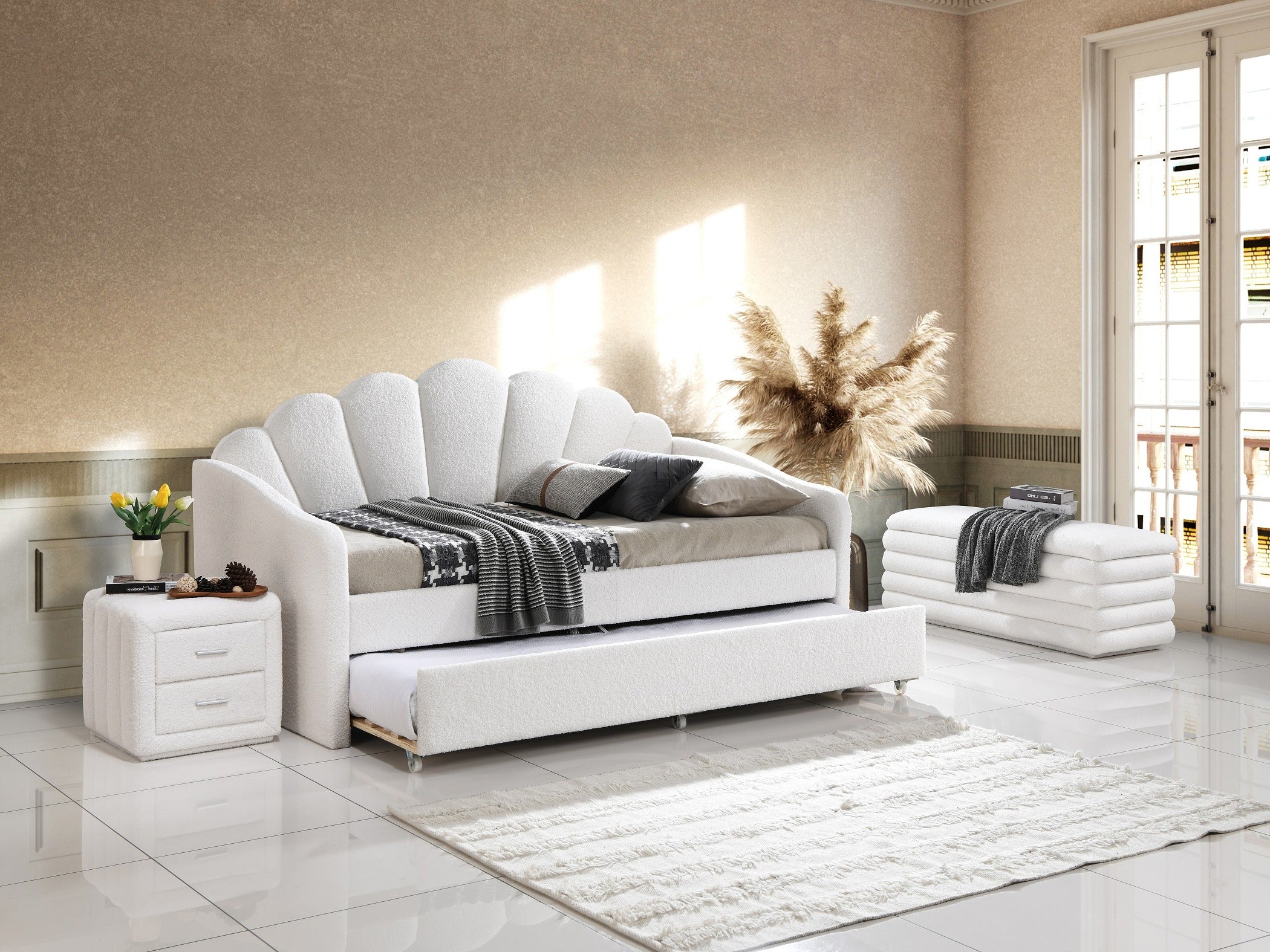 6" Max Mattress Height For Pull-Out Trundle Bedroom Set – IF-5101/ IF-5102/ IF-5103