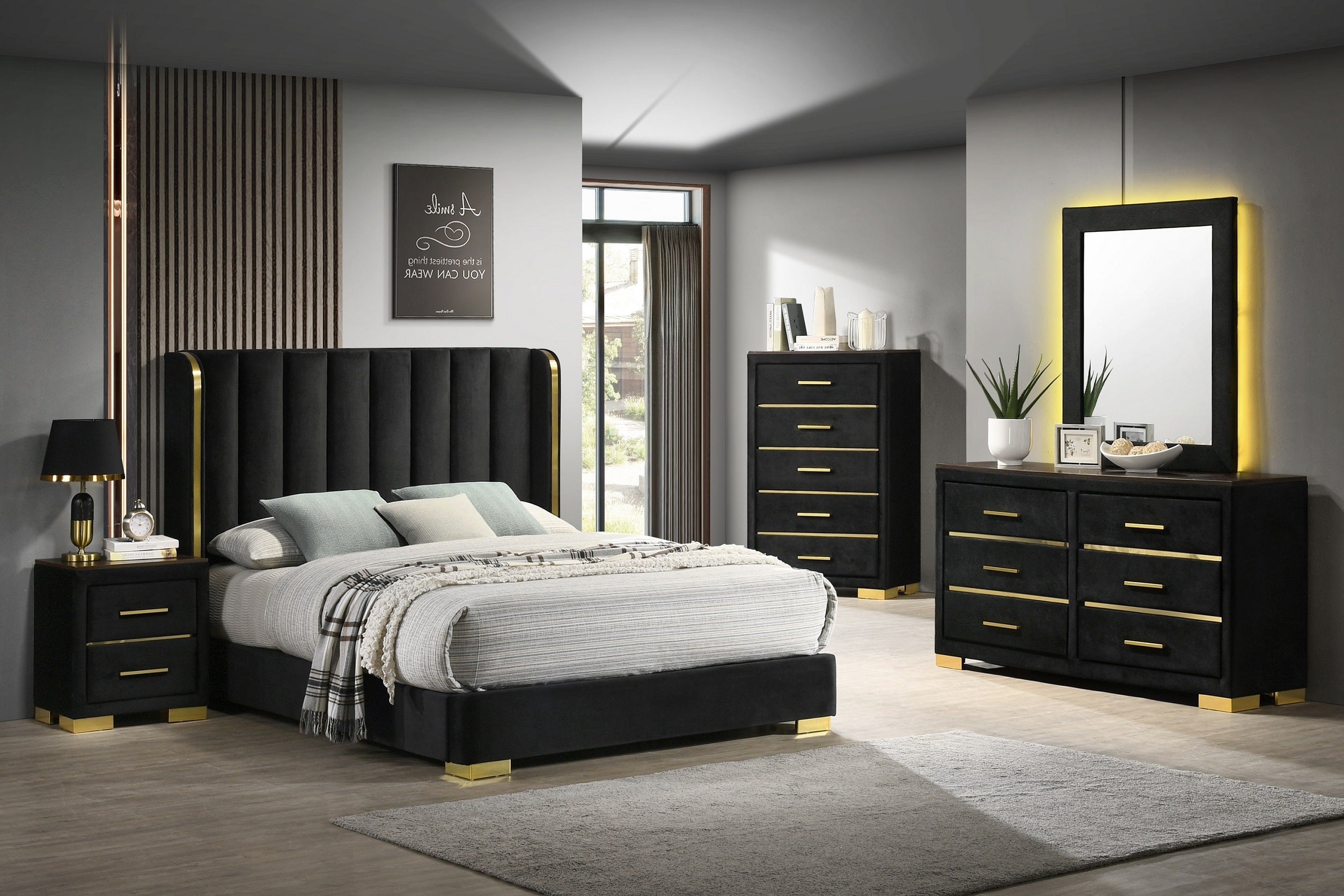 Image of madison./100 bedroom set 8pcs.
