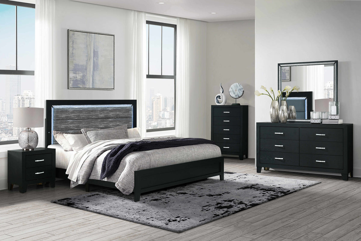 Reid Black Wood Bedroom Set – Reid-Black