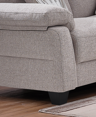 Soft-Touch Warm Greige (Grey/Beige) performance fabric Sofa – IF-8026