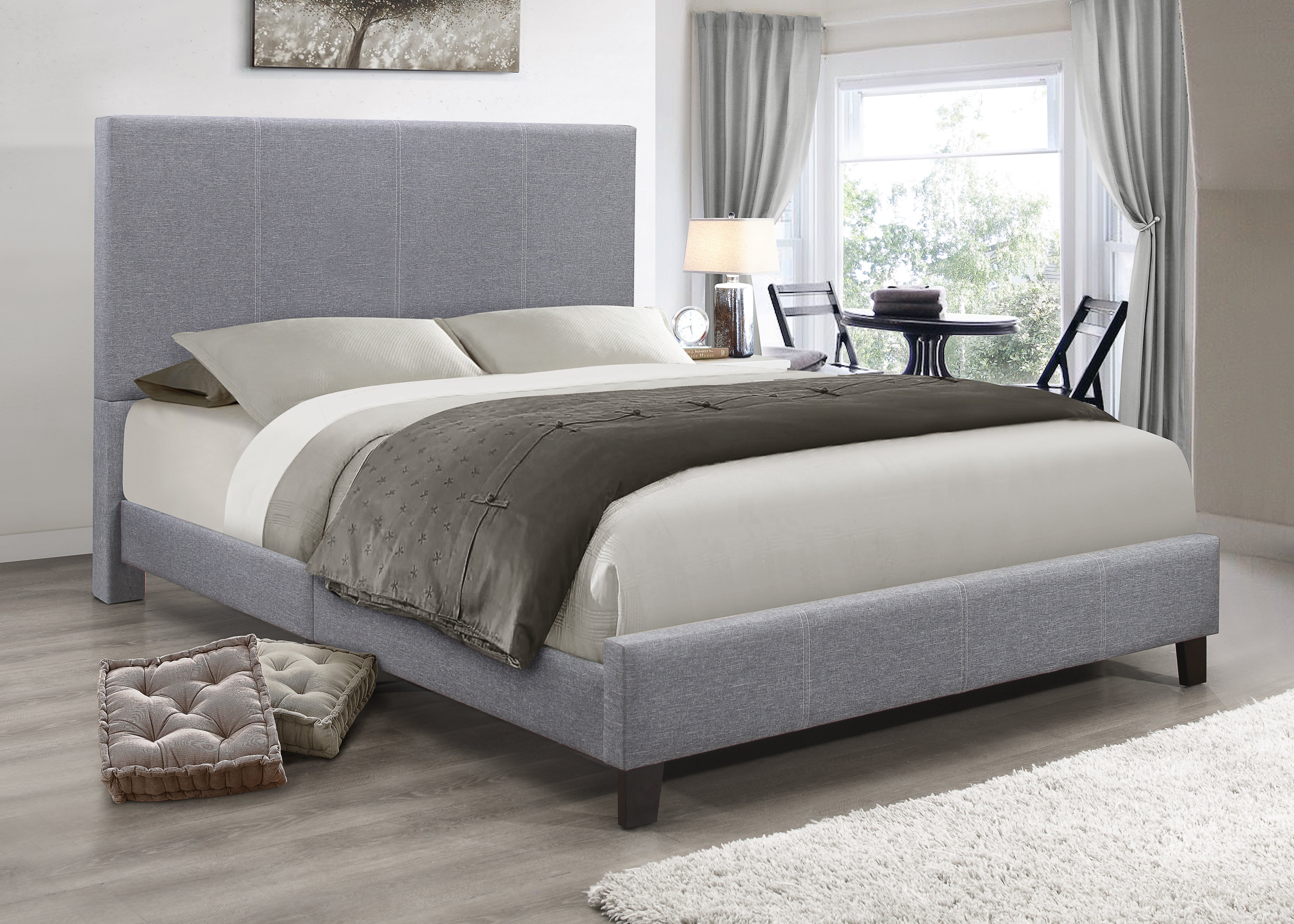 Image of if-5474 - single or double or queen bed - platform bed includes mattress support.