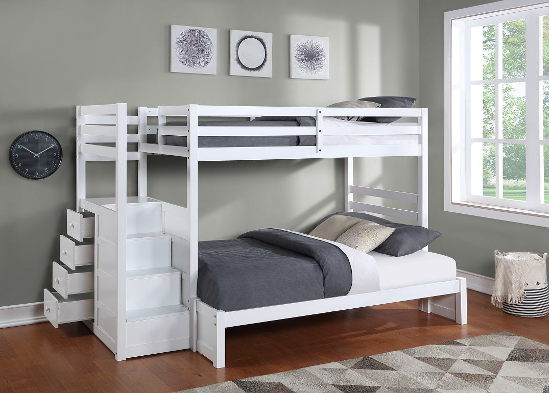 Staircase is Left-Hand side facing and cannot be changed to Right side Bunk Bed – B-1892-EK (Sing...