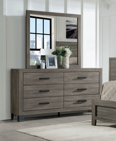 Features 6 Pull-Out Drawers Dresser & Mirror Set – Austin 'Olivia' D/M