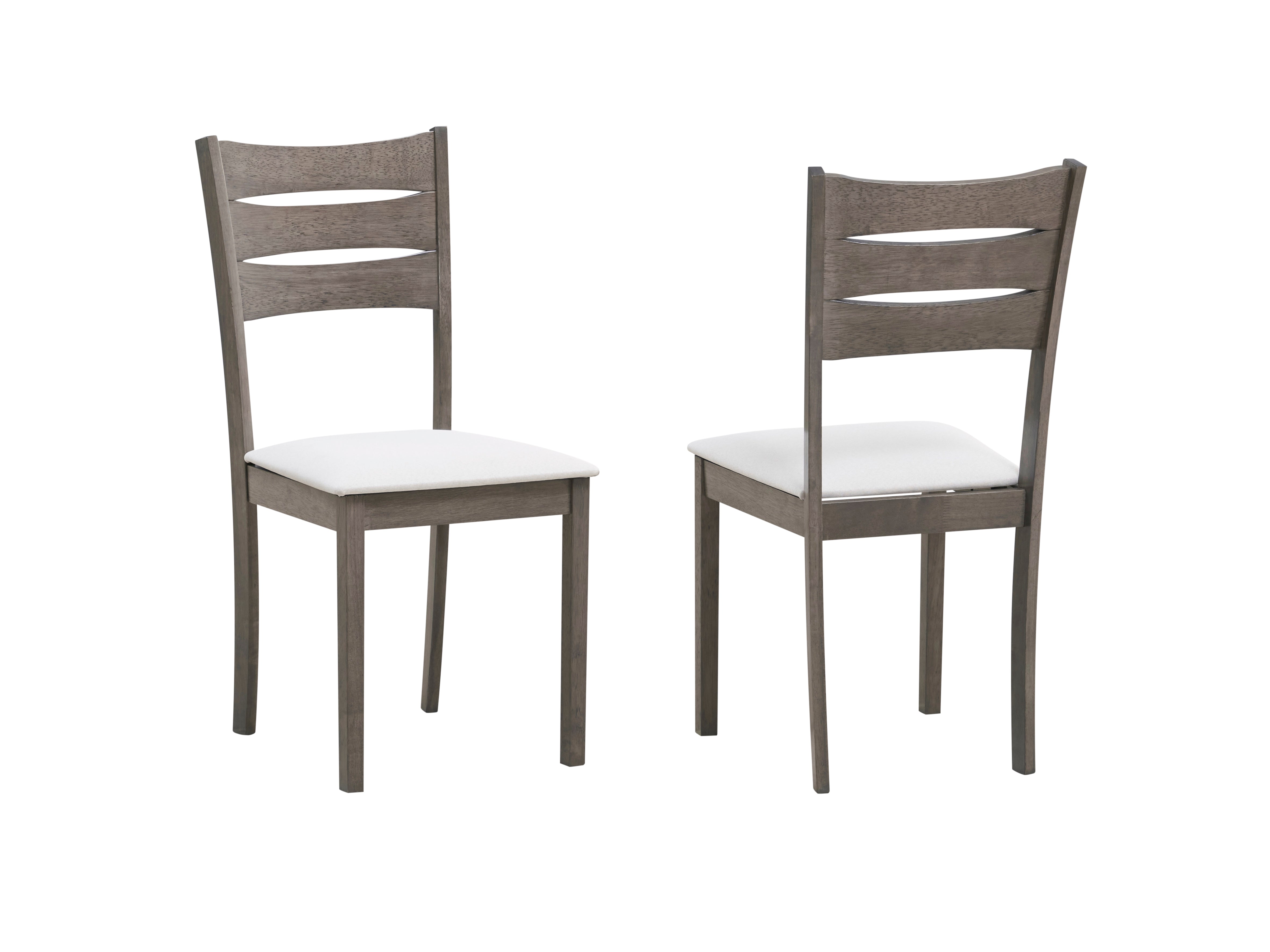 Creme Upholstered Cushion Fabric Seats Dinette Set – T-1051 C-1052