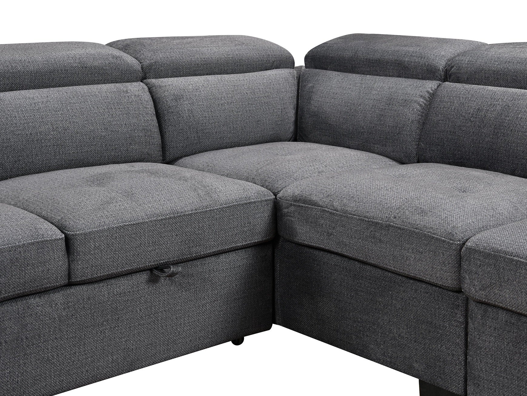 Grey Sectional Sofa with Storage Ottoman – IF-9090 LHF