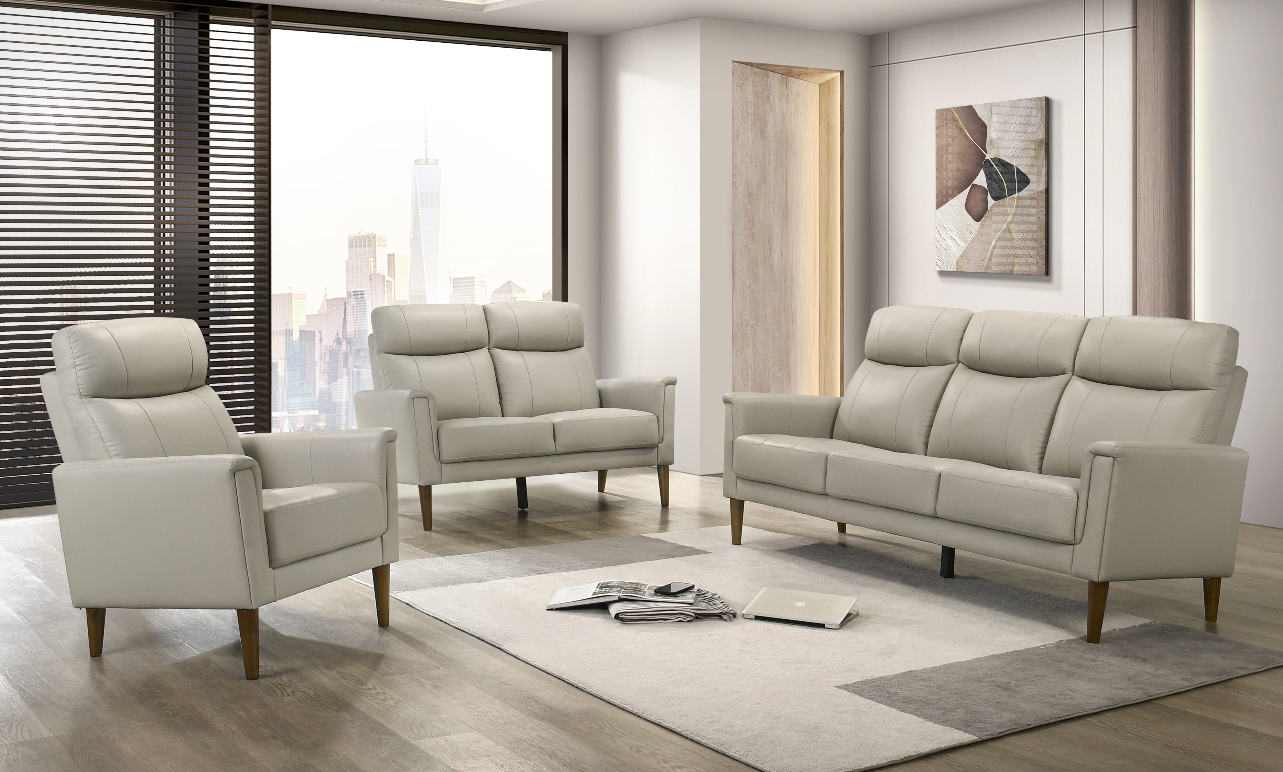 Solid wood legs for a warm, contemporary finish Sofa – IF-8010