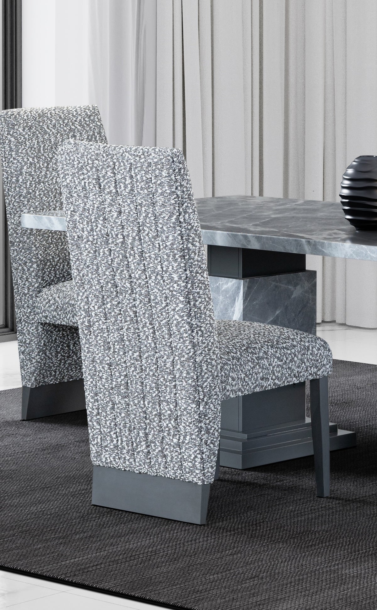 Soft Grey Fabric Chair – C-1600