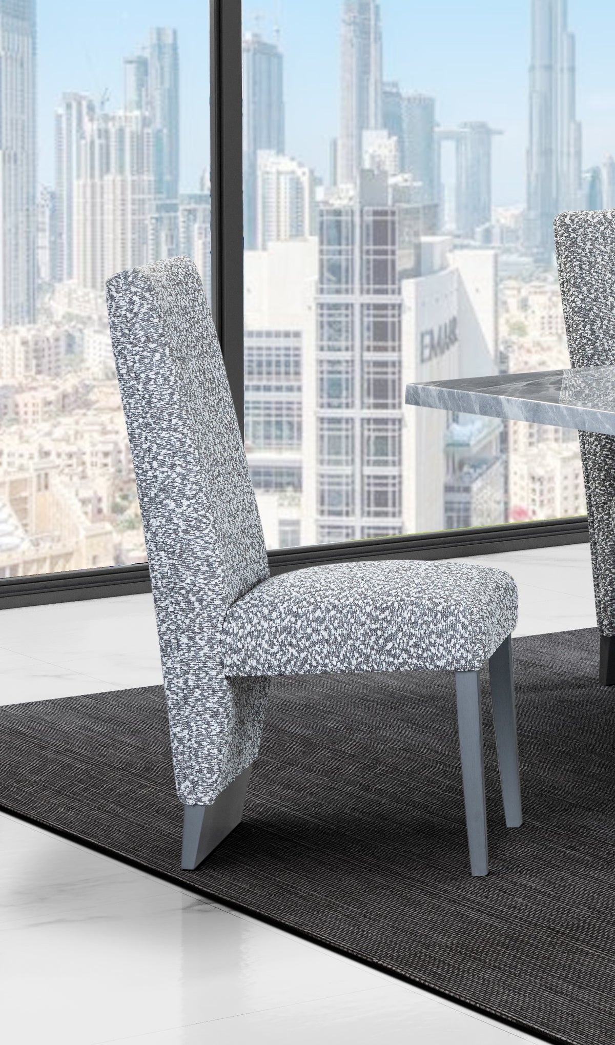 Soft Grey Fabric Chair – C-1600