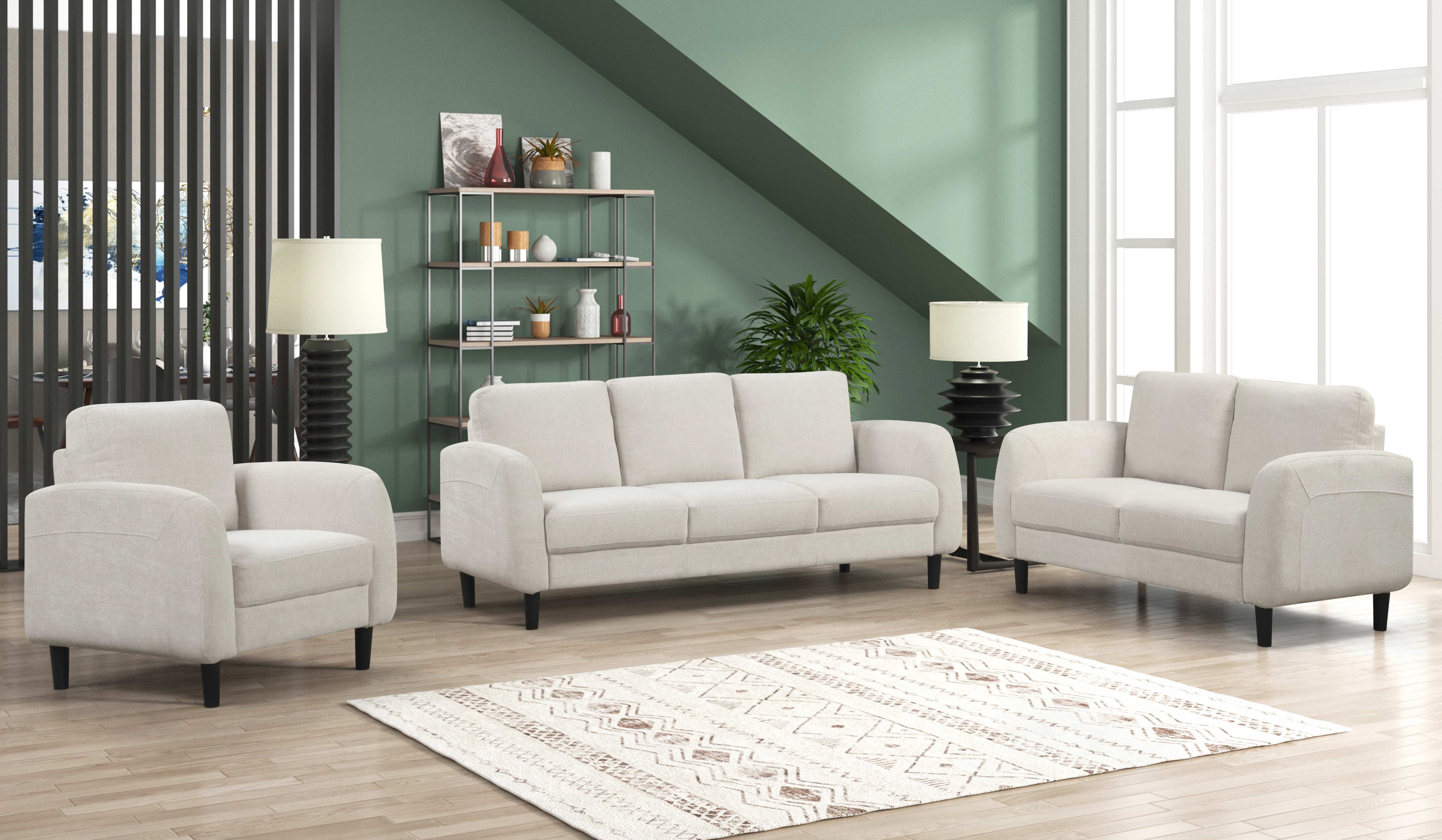 Tapered black legs for a sleek, contemporary finish Sofa – IF-8251