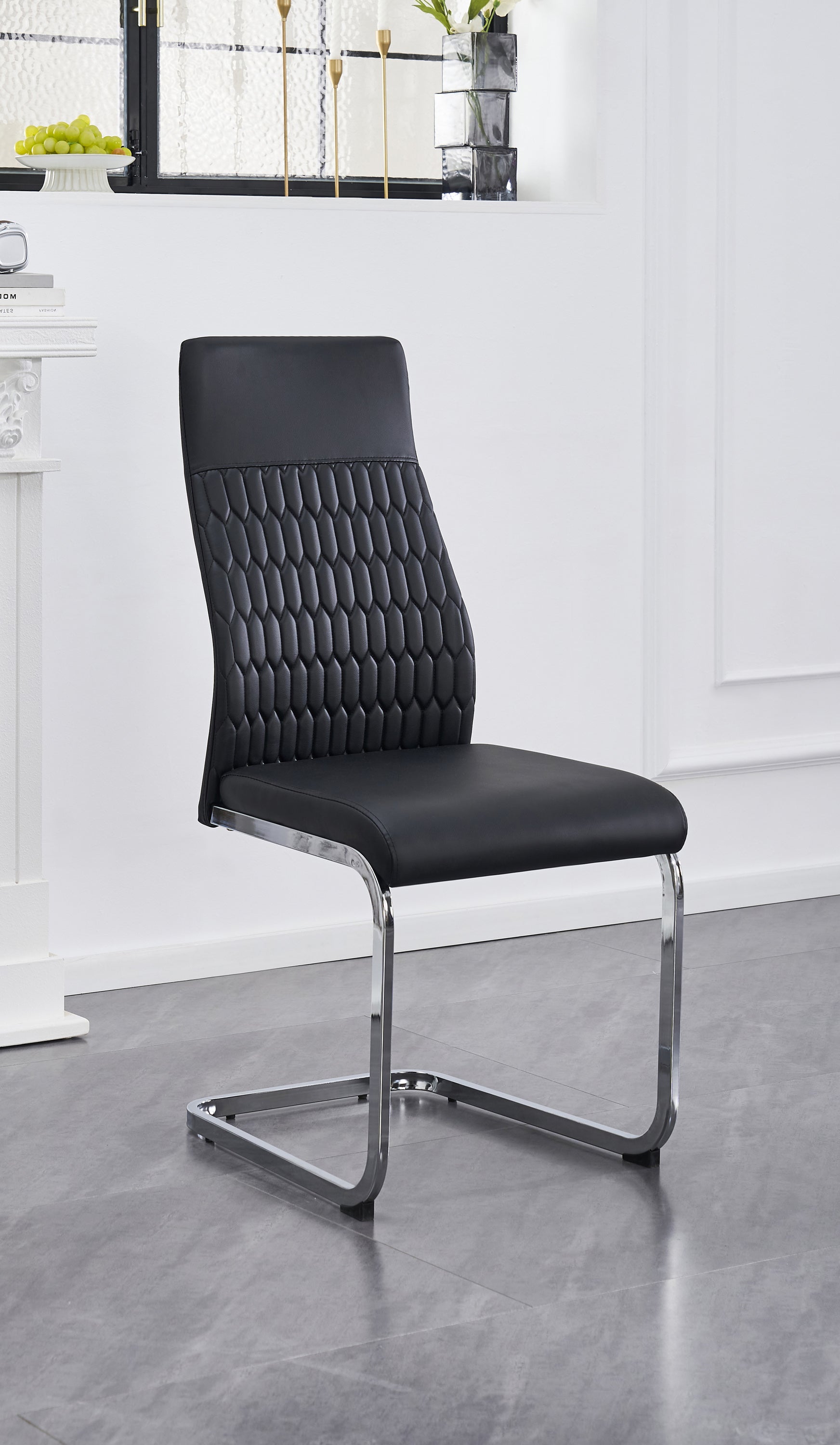 Upholstered in soft Black PU Dinette Set – T-1448 C-1579