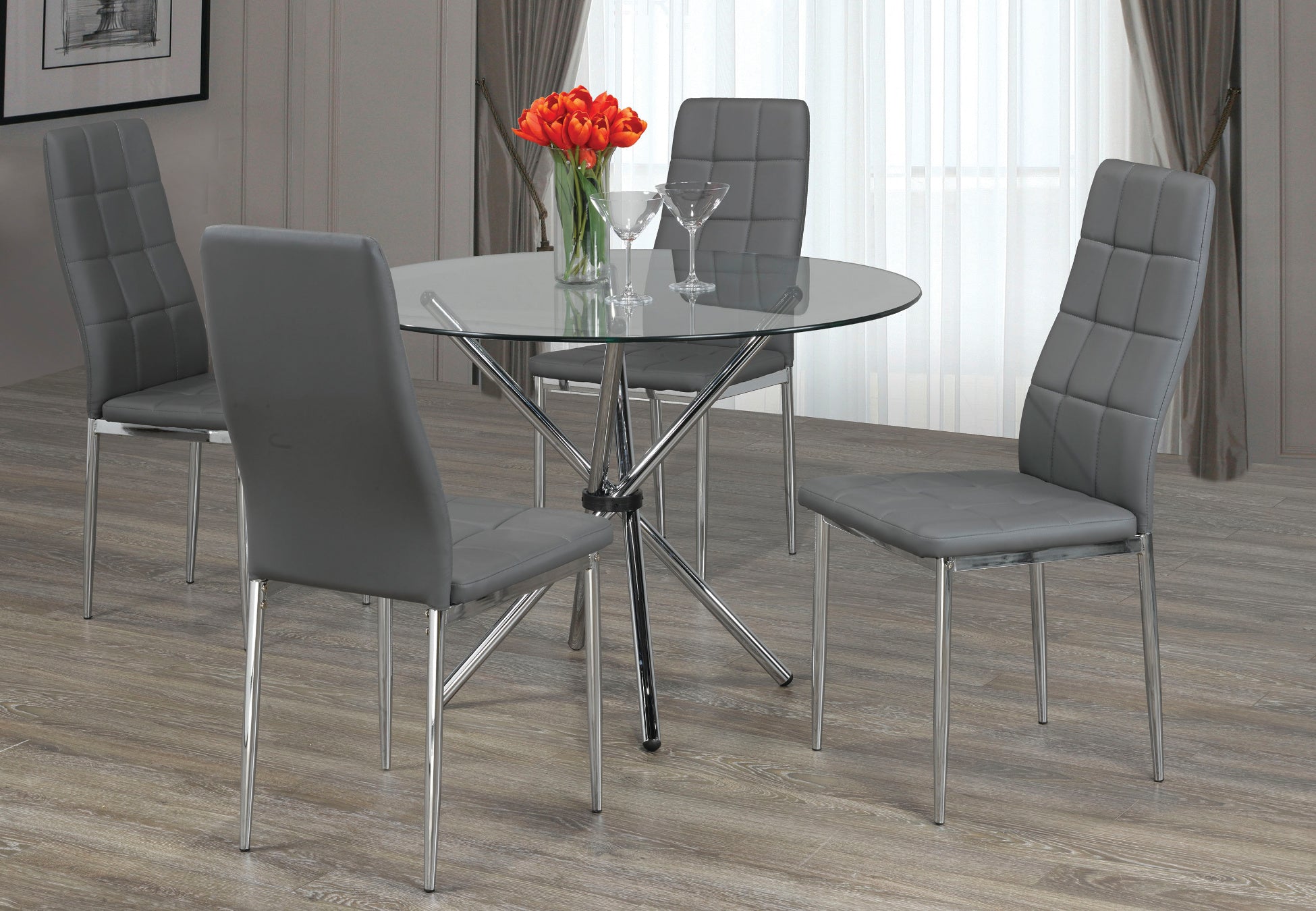 Image of t-1430 c-1772 5pc dinette set.