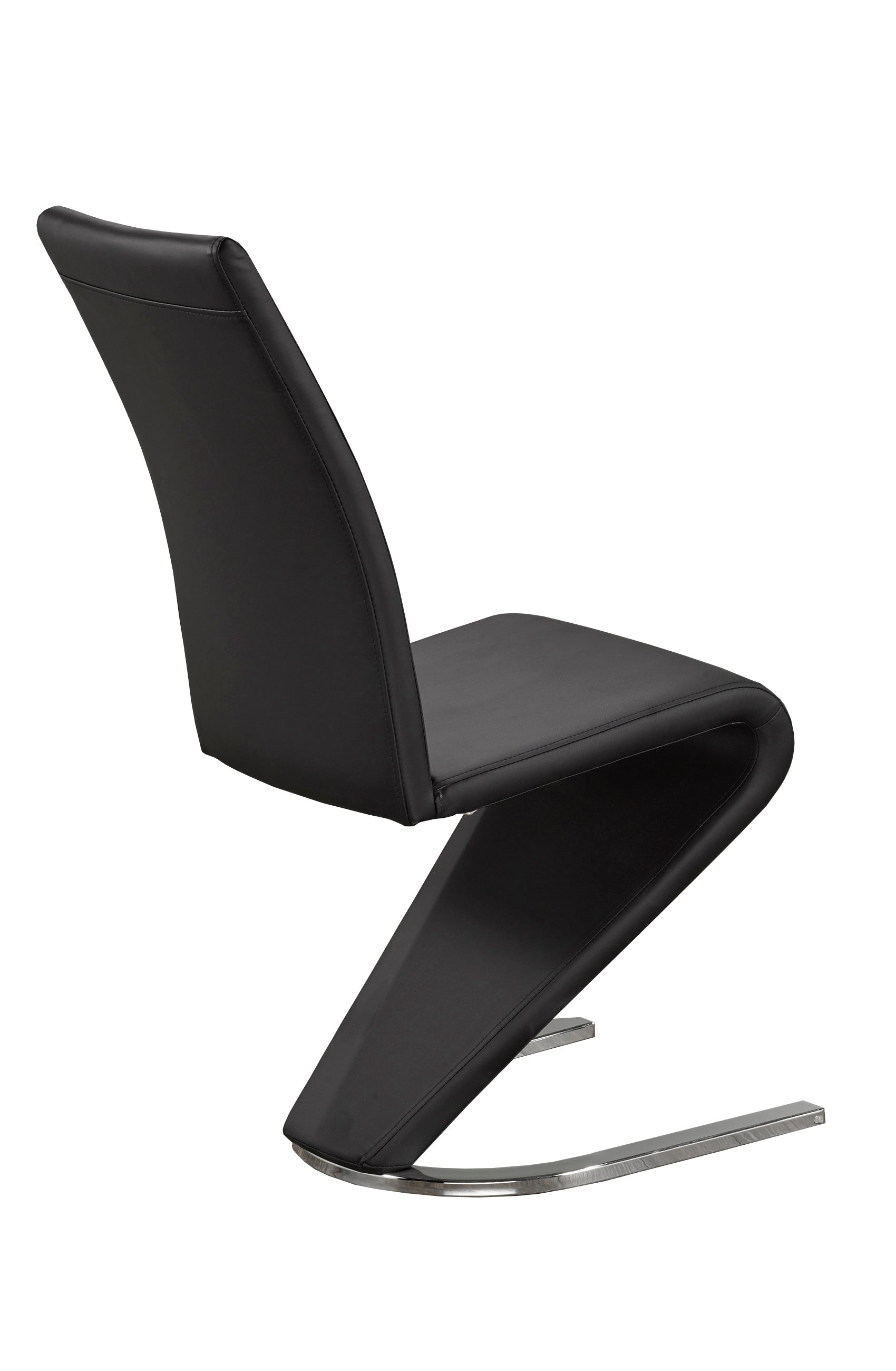 Upholstered in smooth black faux leather for easy cleaning Chair – C-1785
