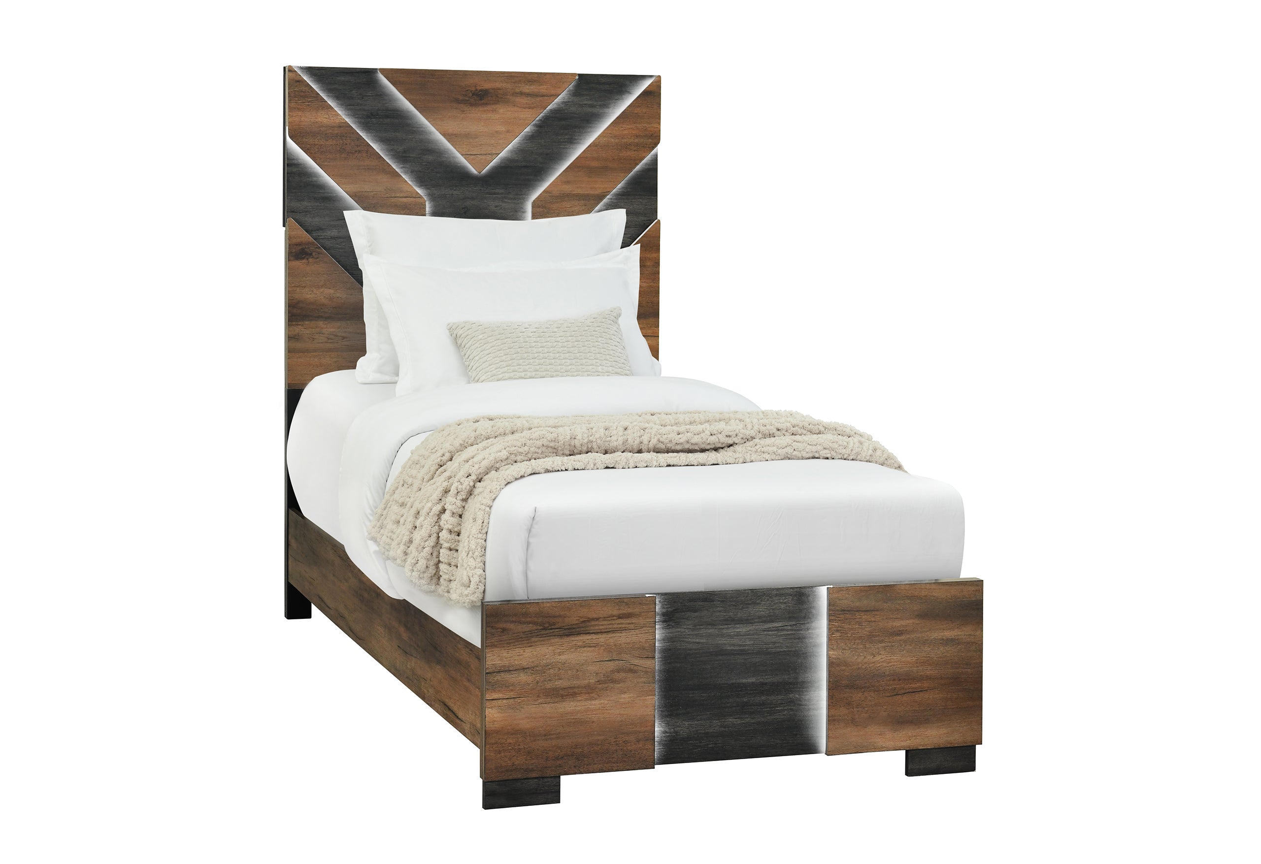 Matching mirror enhances the set while adding depth and balance to the overall design Bedroom Set...