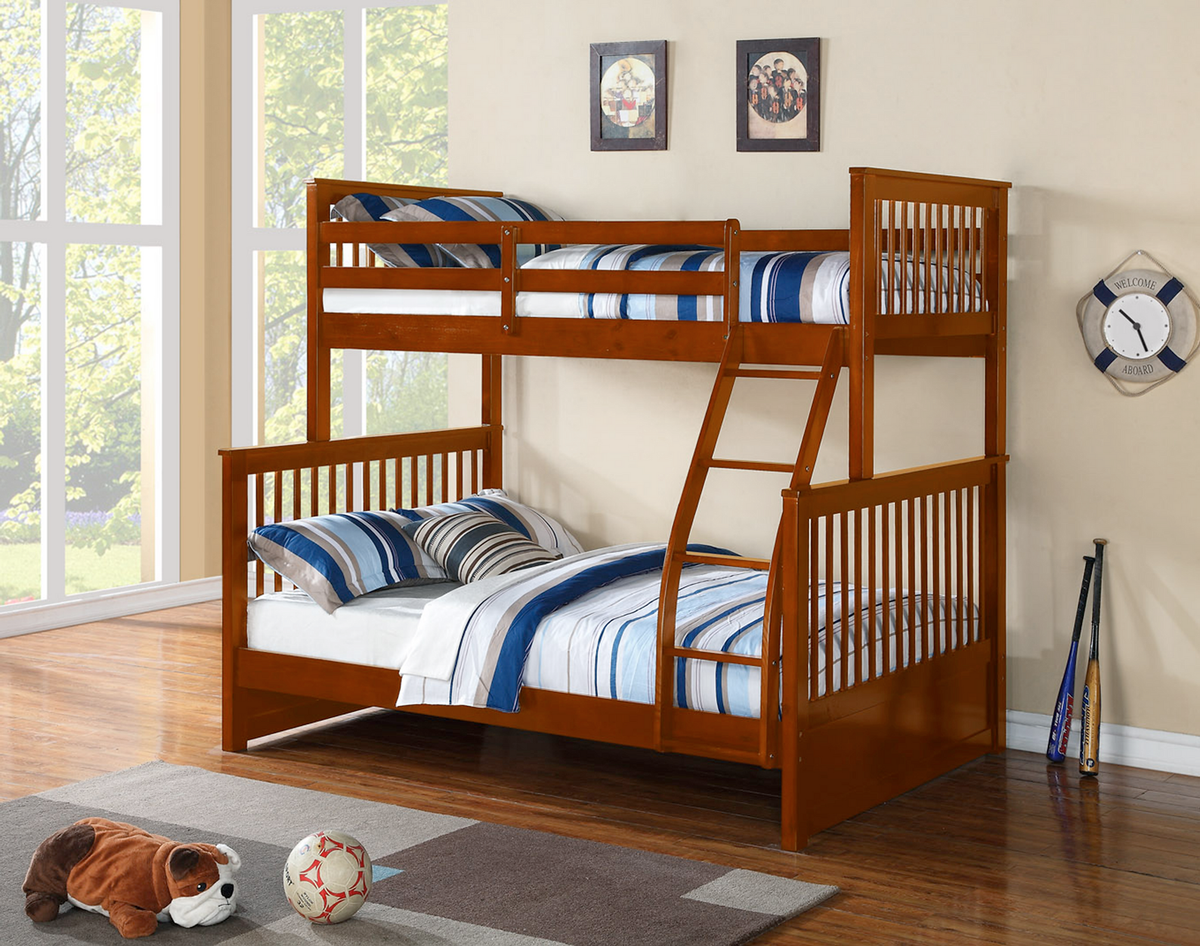 Oak Finish Bunk Bed – B-122H