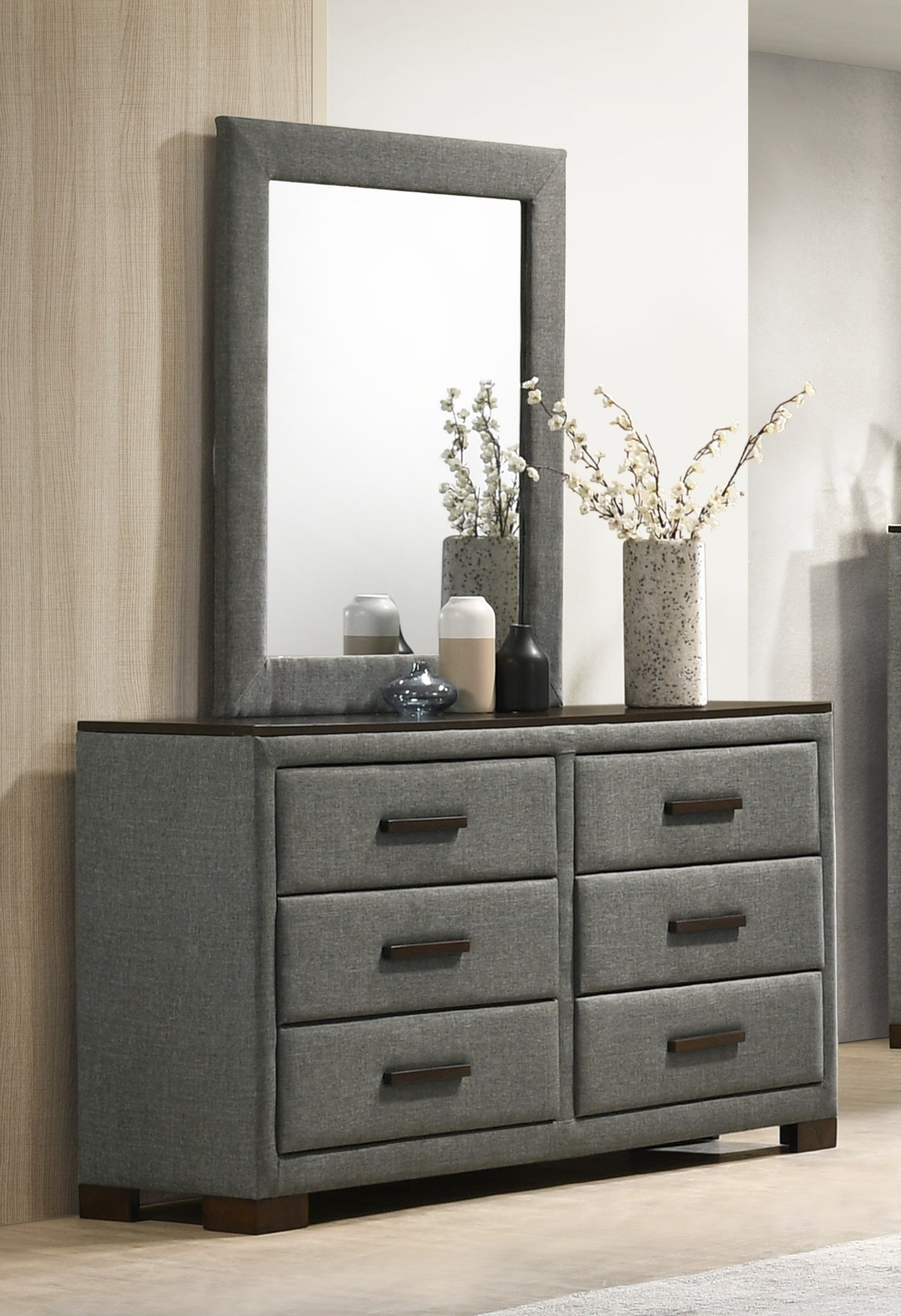 Dylan Grey Channel-Tufted Bedroom Set – Dylan