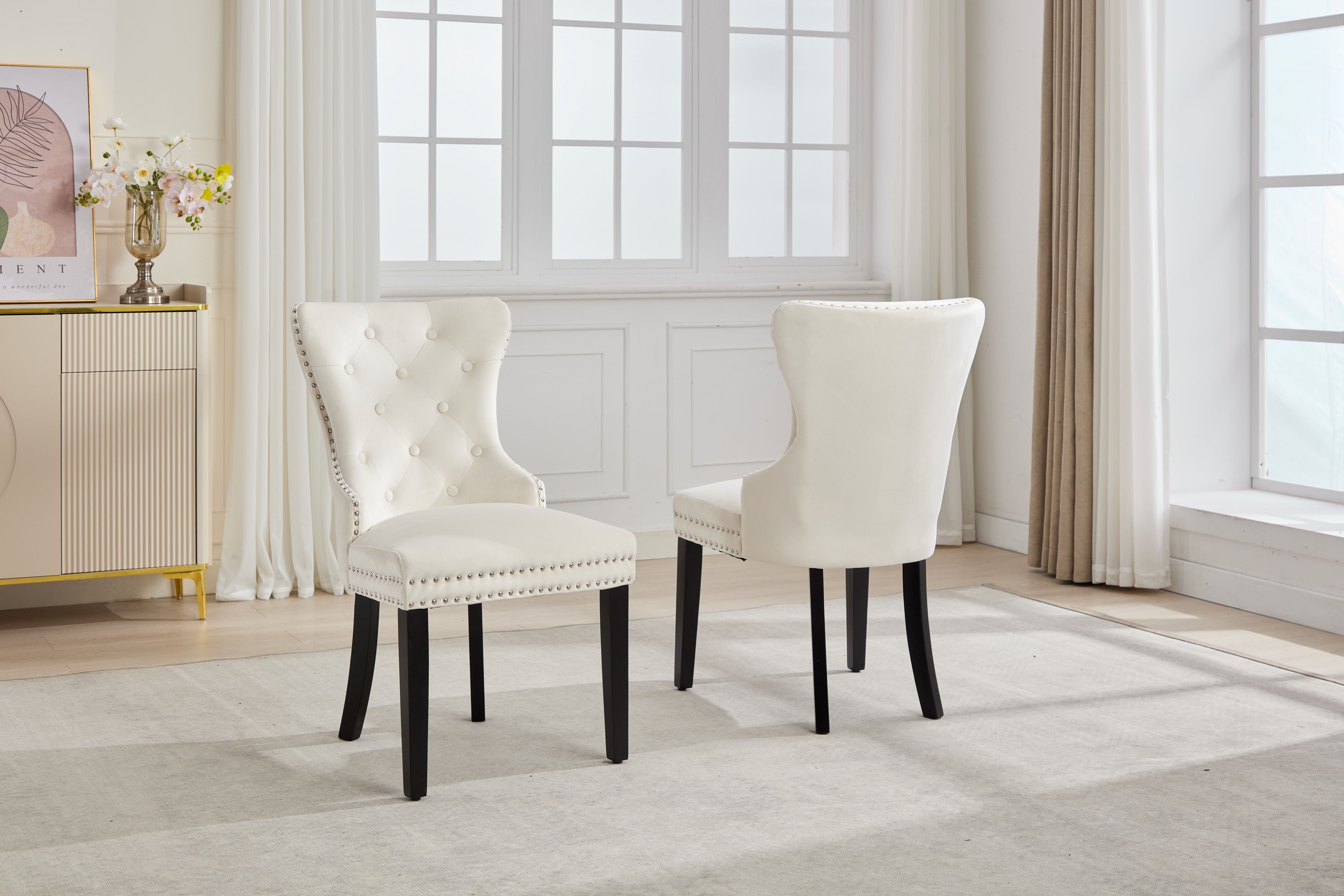 Dark Espresso Wooden Legs Accent Chair – C-1228