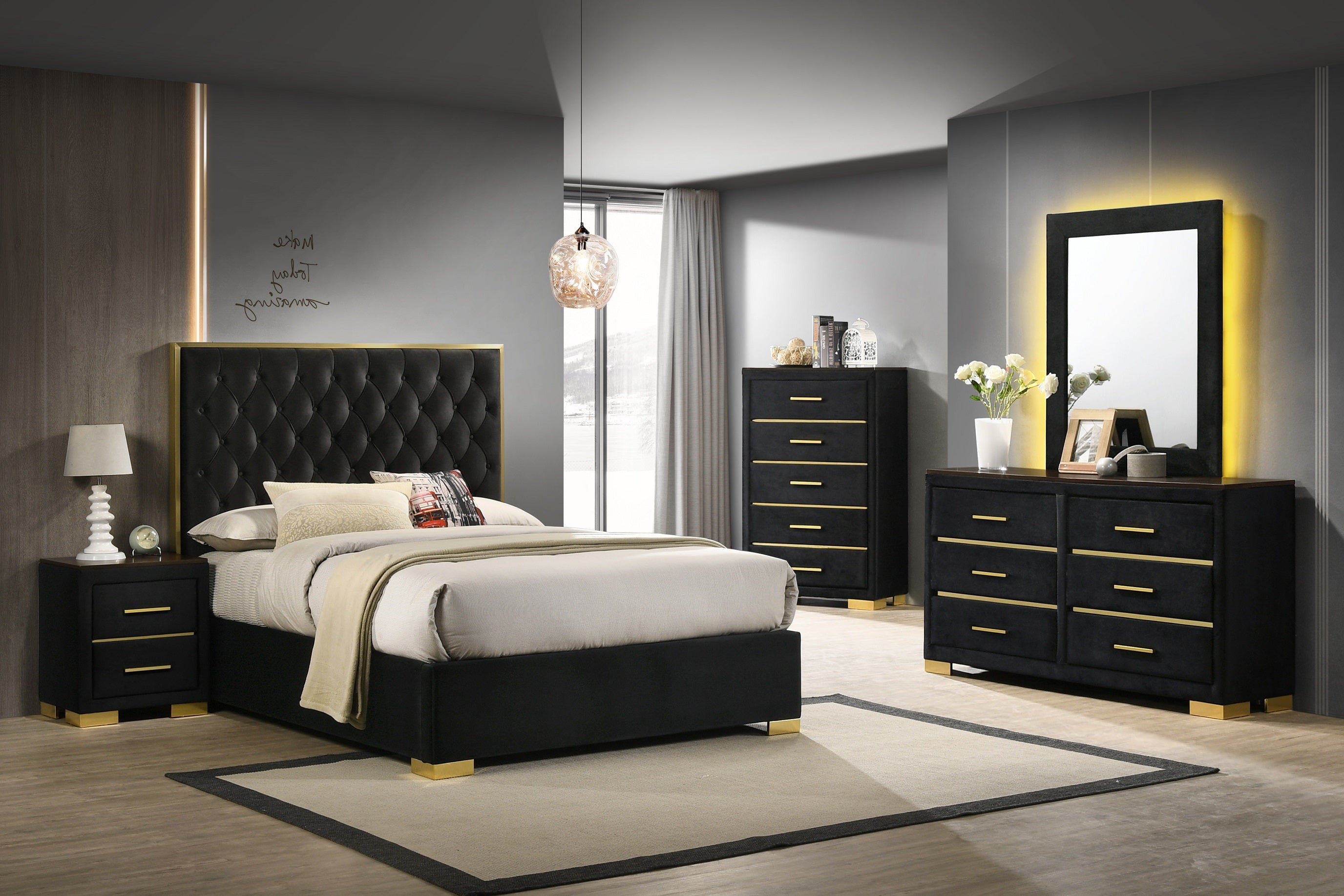 Image of chloe/100 bedroom set 8pcs.