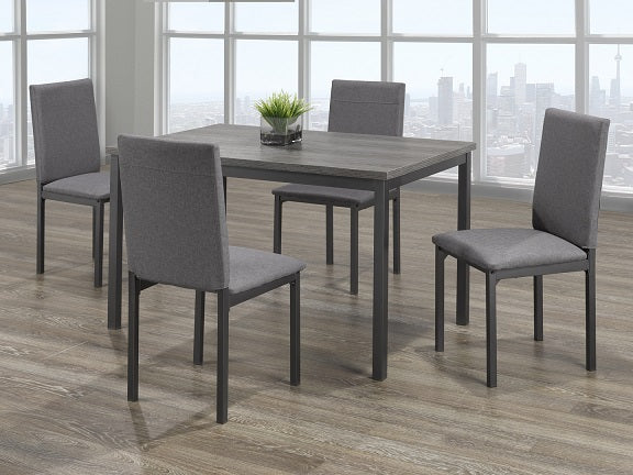 Upholstered in soft grey fabric with padded cushioning for everyday comfort Dinette Set – IF-1526