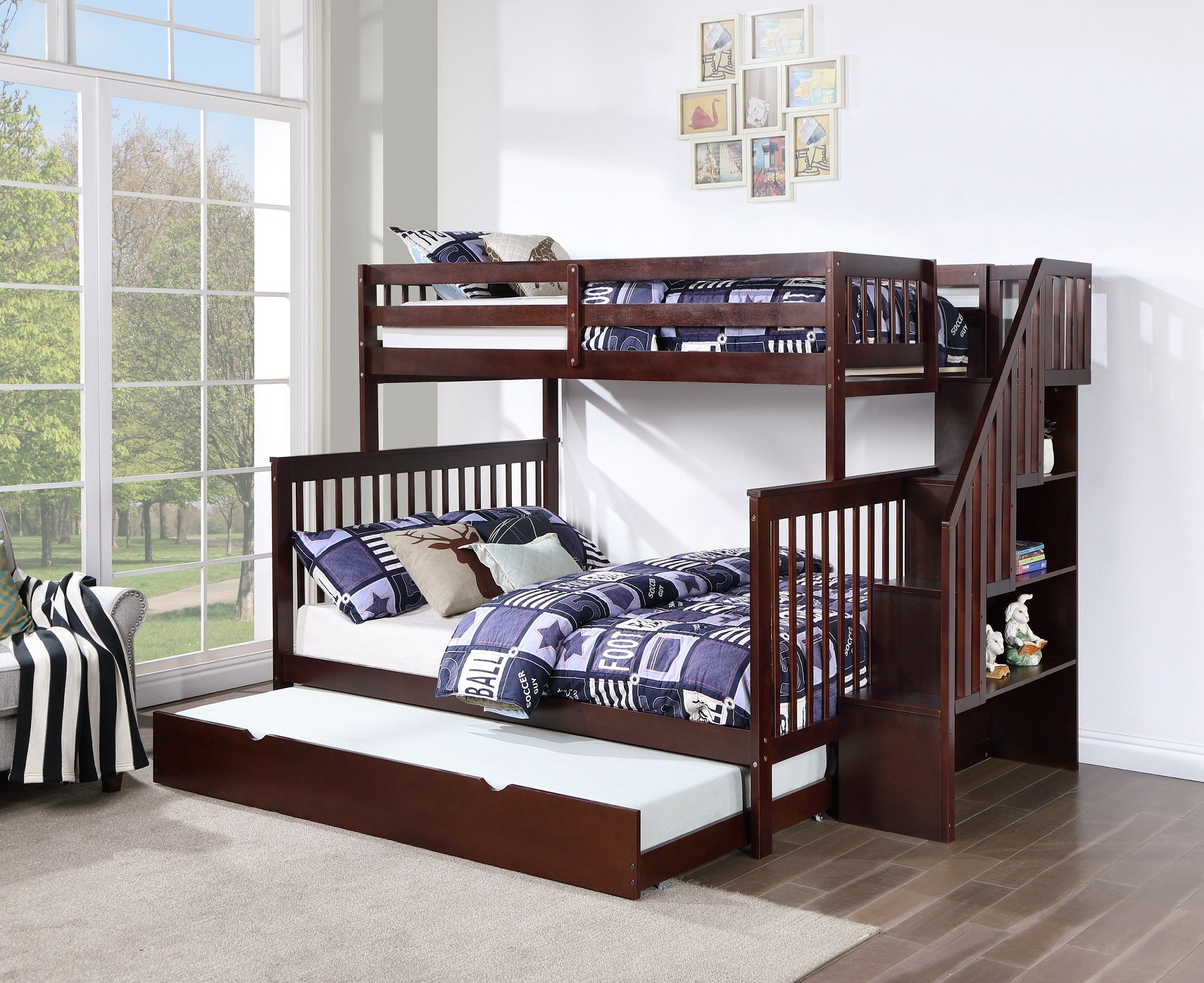 Please note The staircase is Reversible and can be installed on the Left or Right Side Bunk Bed –...
