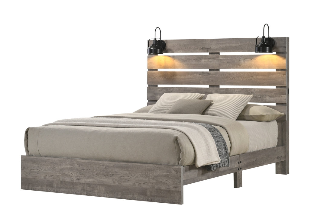 Charlotte Rustic Grey Wood Bedroom Set – Charlotte