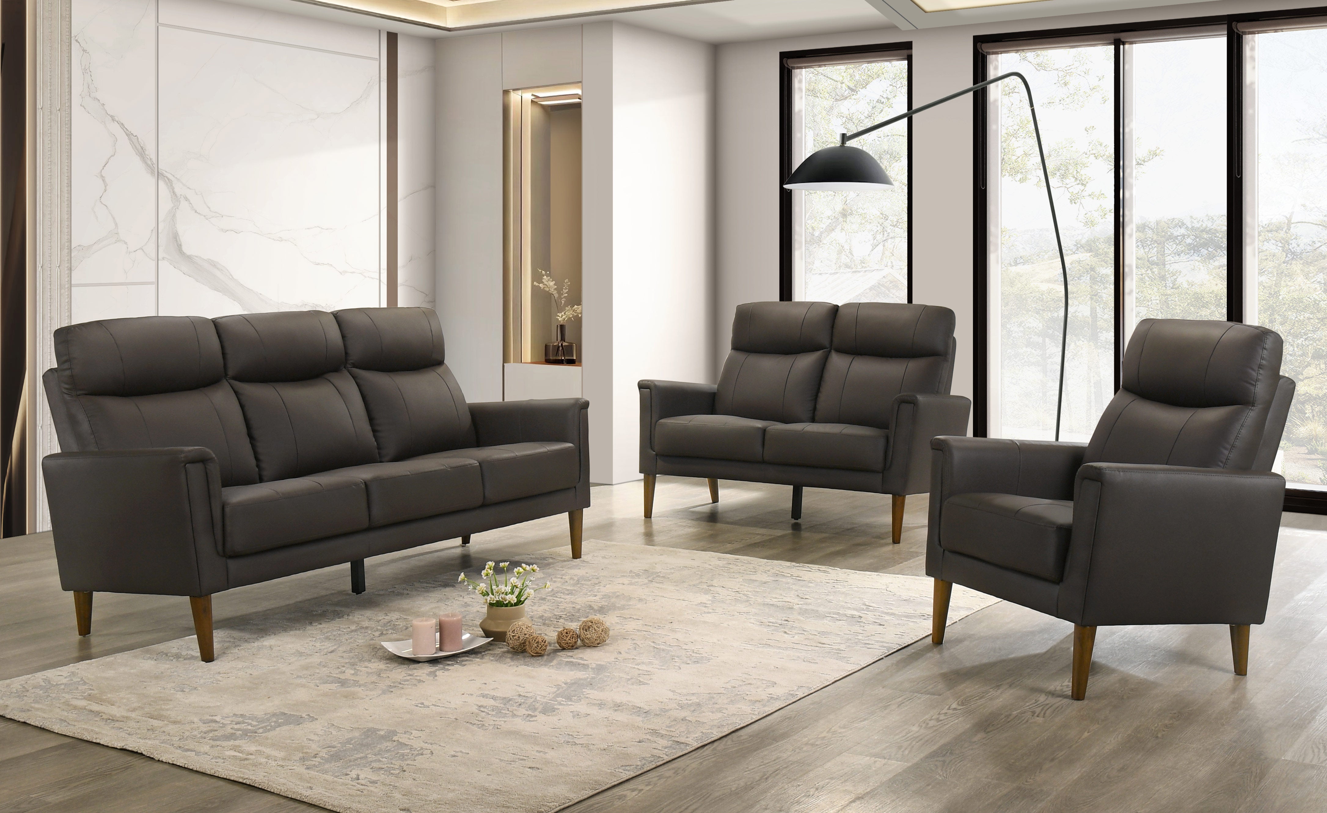 Solid wood legs for a warm, contemporary finish Sofa – IF-8011